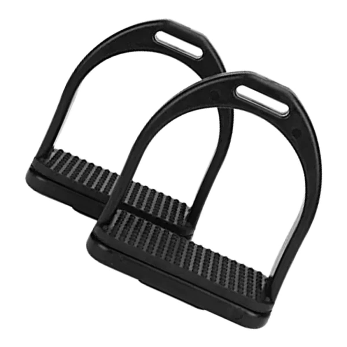 Uonlytech Staffe Antiscivolo per Equitazione 2 Pezzi in Plastico Nero, Resistenti All'usura Struttura Semplice, Facili da Montare per Riding Sicuro