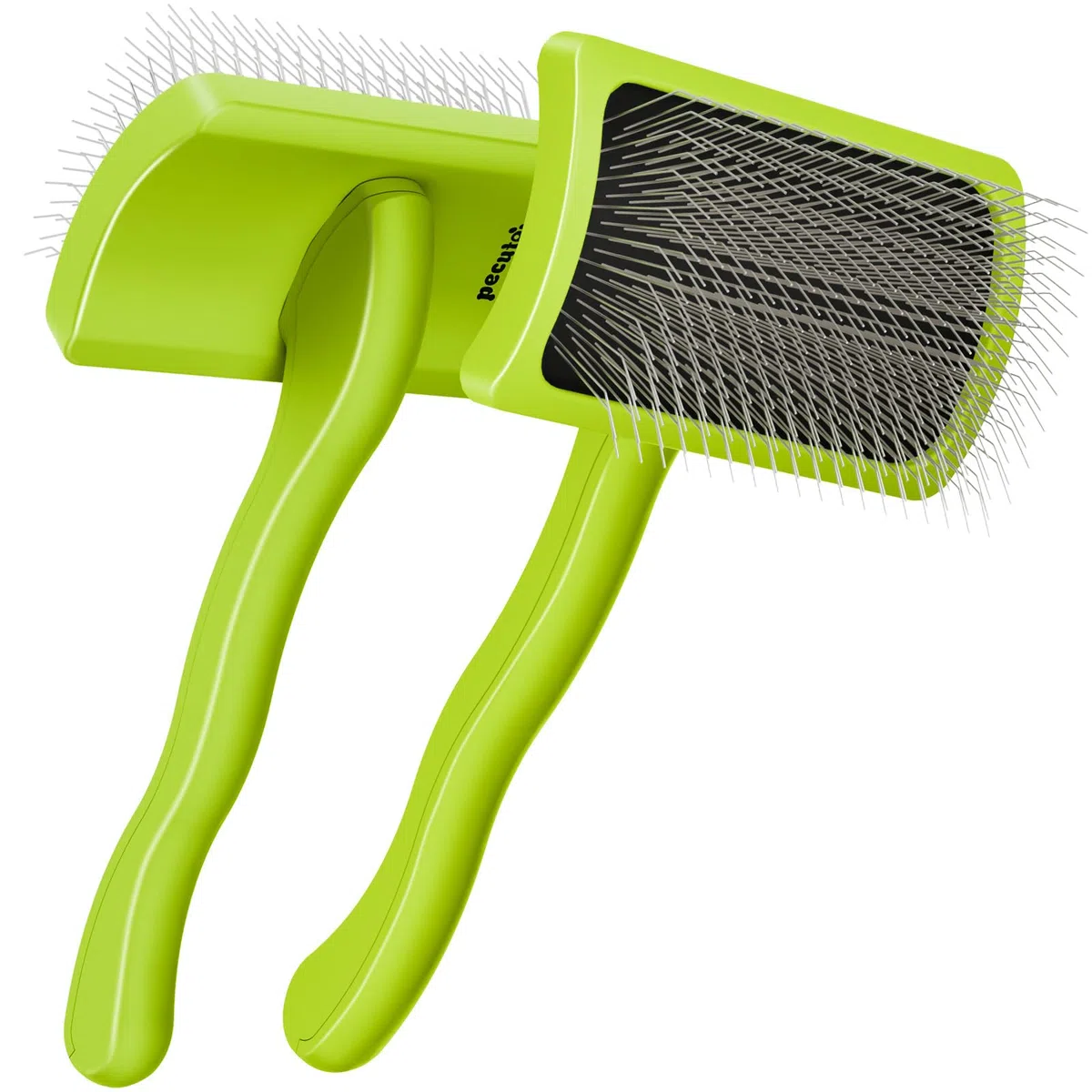 Pecute Professionale Spazzola per Gatti e Cani, Cardatore per Cani, Autopulente Spazzola Cane con Cuscino d'Aria Pelo Lungo, Togliere Eccesso e Morti Peli Animali, Lunghezza dell'ago 25 mm, S