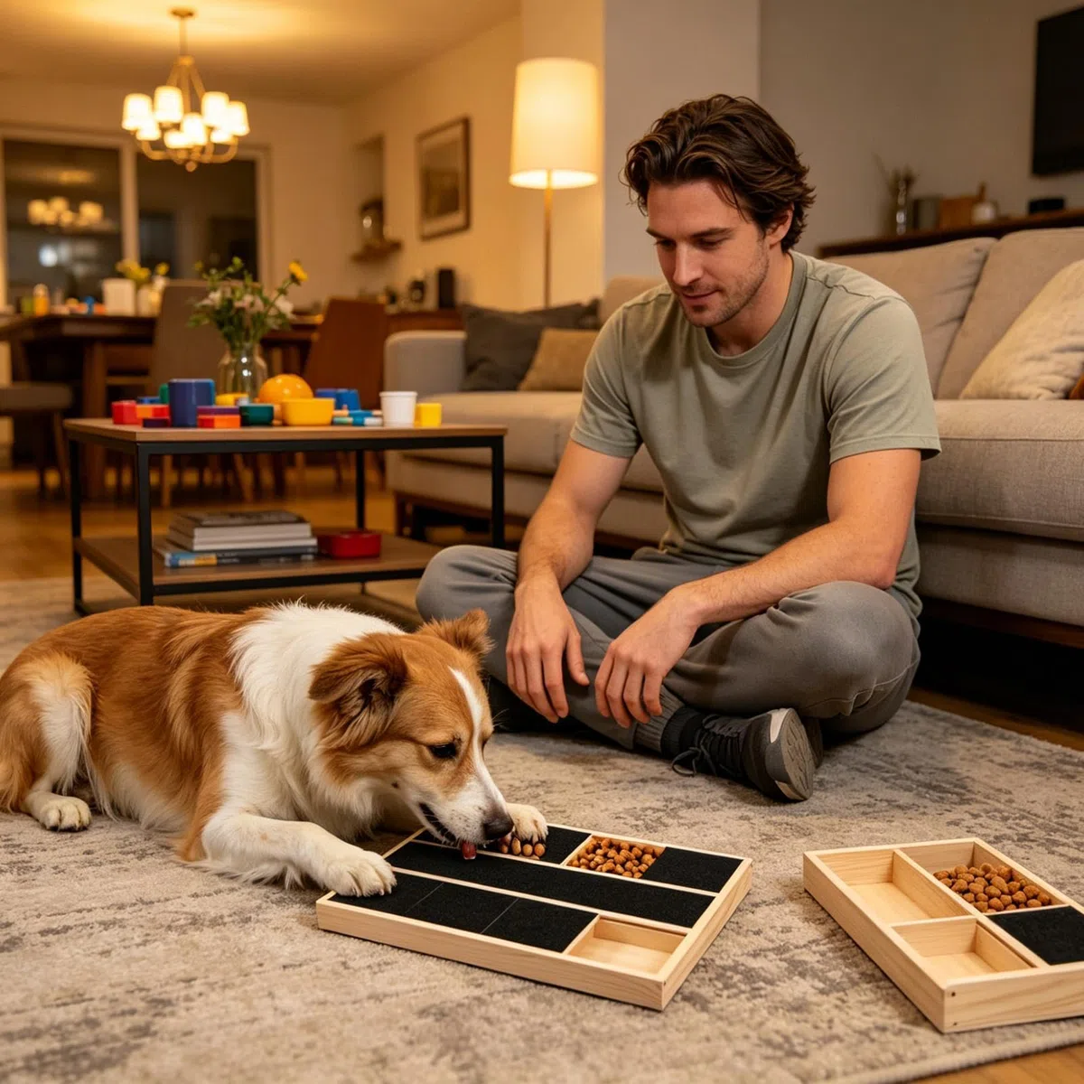 Tavola tiragraffi per cani, 35 x 25 x 3,5 cm, in legno, per limare le unghie dei cani, per addestrare le zampe, strumento per la toelettatura delle zampe del cane, per tagliare e macinare i