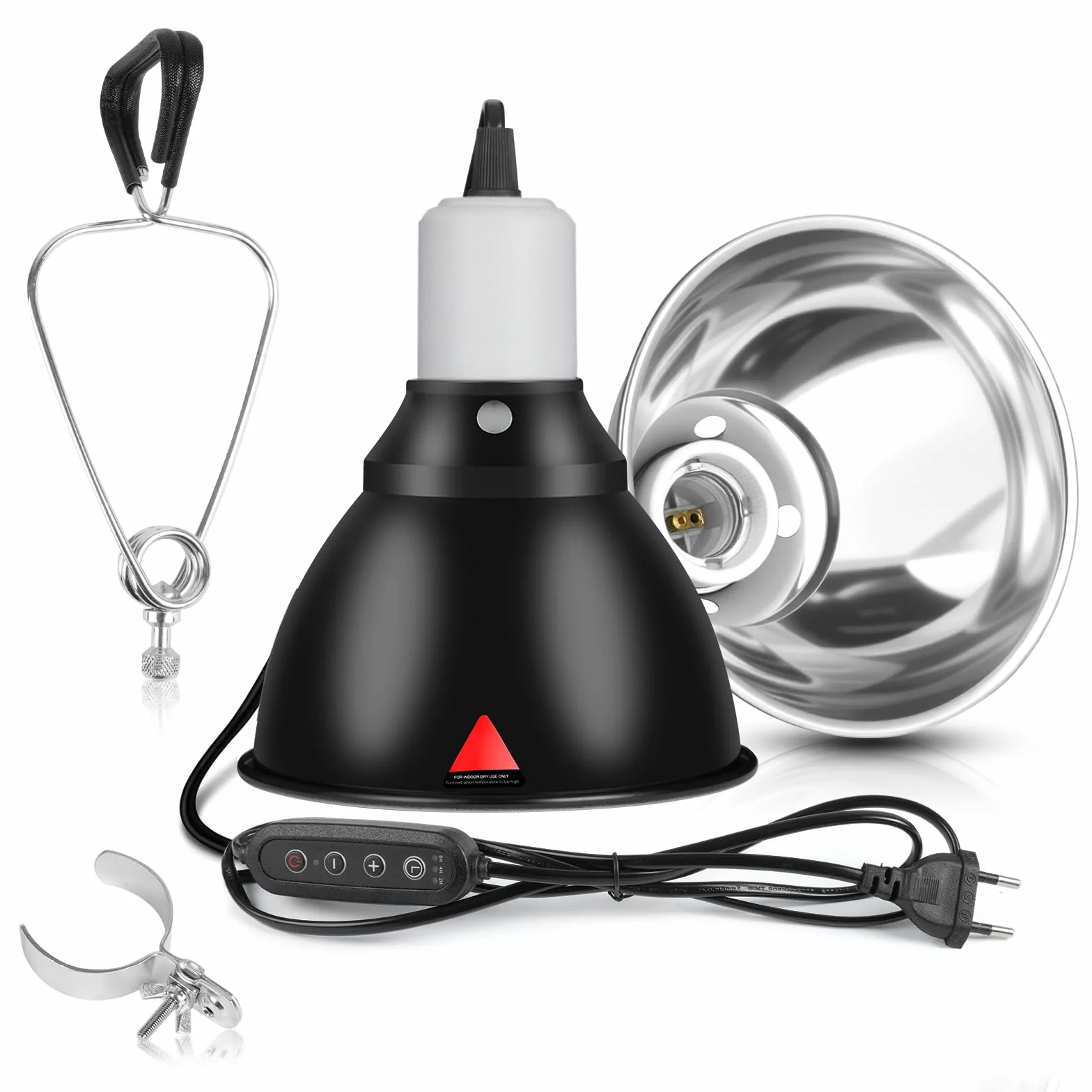 HOTUT Lampada Riscaldante Tartarughe Rettile, Lampada Riscaldante UVA UVB, Kit Illuminazione Tartaruga Acquario con Timer, Temperatura Regolabile, per Tartaruga Serpente Lucertola Cacatua Camaleonte