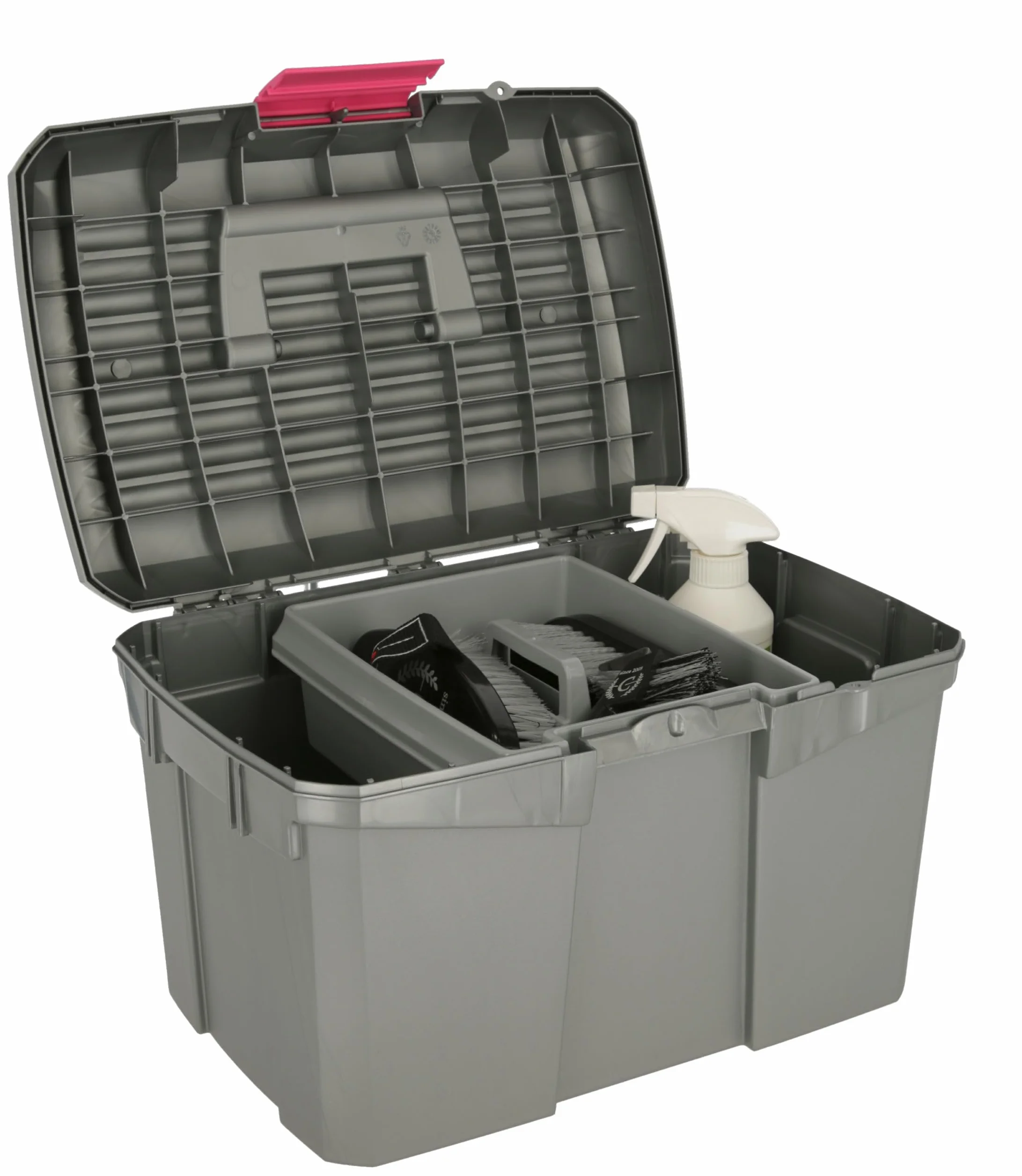 Covalliero Box puizia Siena Grigio/Rosa con Inserto Estraibile