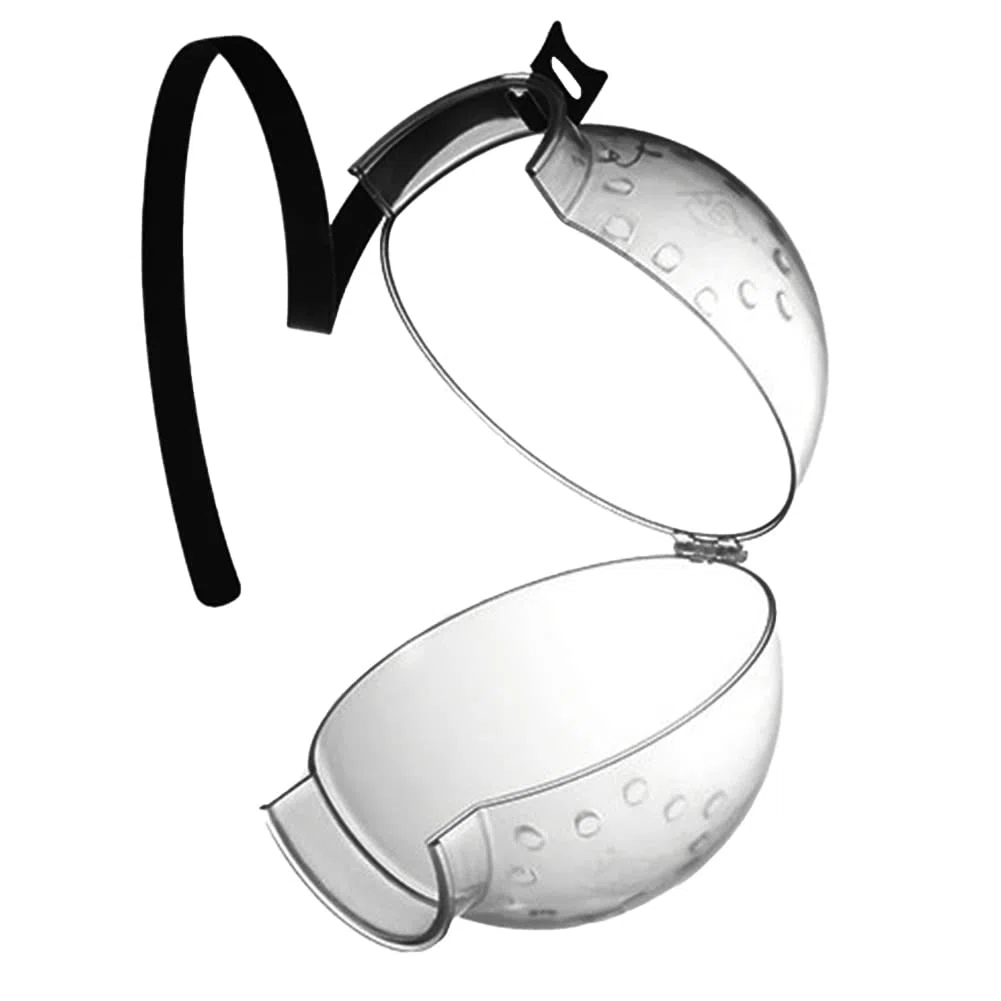 Faderr Casco per gatti con cappuccio trasparente anti-morso, traspirante e multifunzione, per il bagno, la toelettatura o il taglio delle unghie (trasparente)