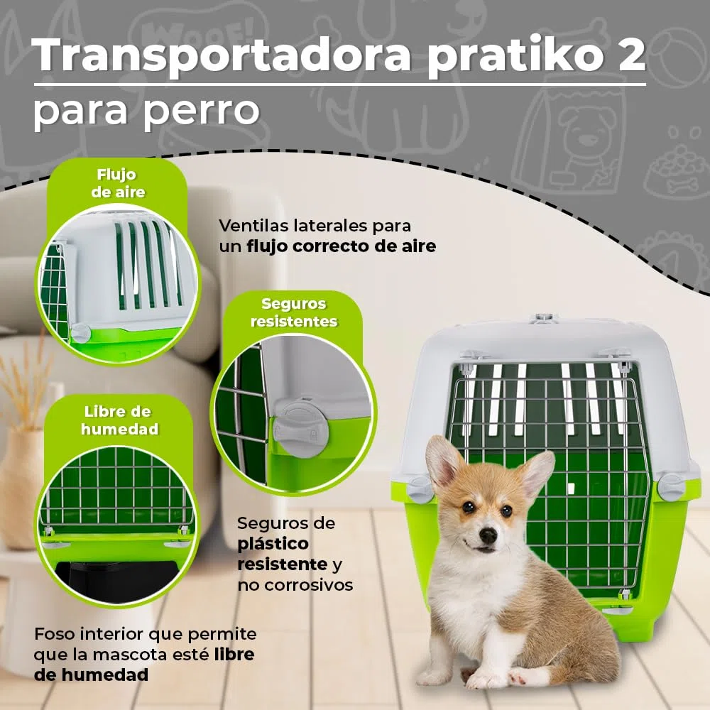Lazy Bones Pratiko Pet Carrier, Grande, 55 x 36 x 36 cm (Colori Assortiti)