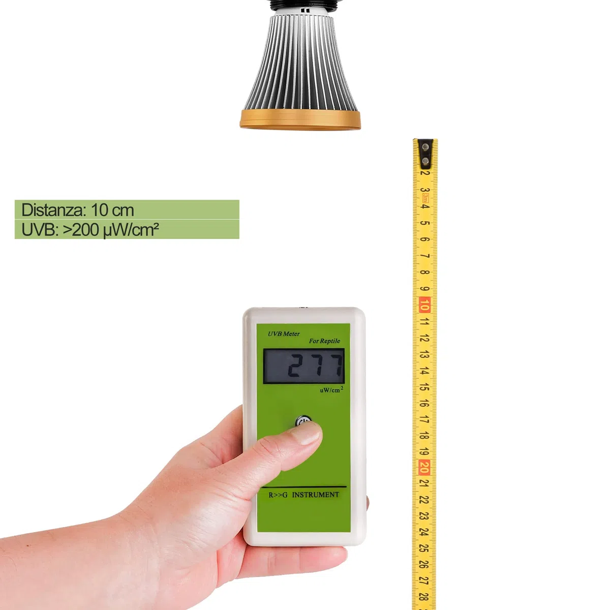 Lampadina UVA UVB per Rettili e Anfibi, 8508 Lampada LED con Luce UV