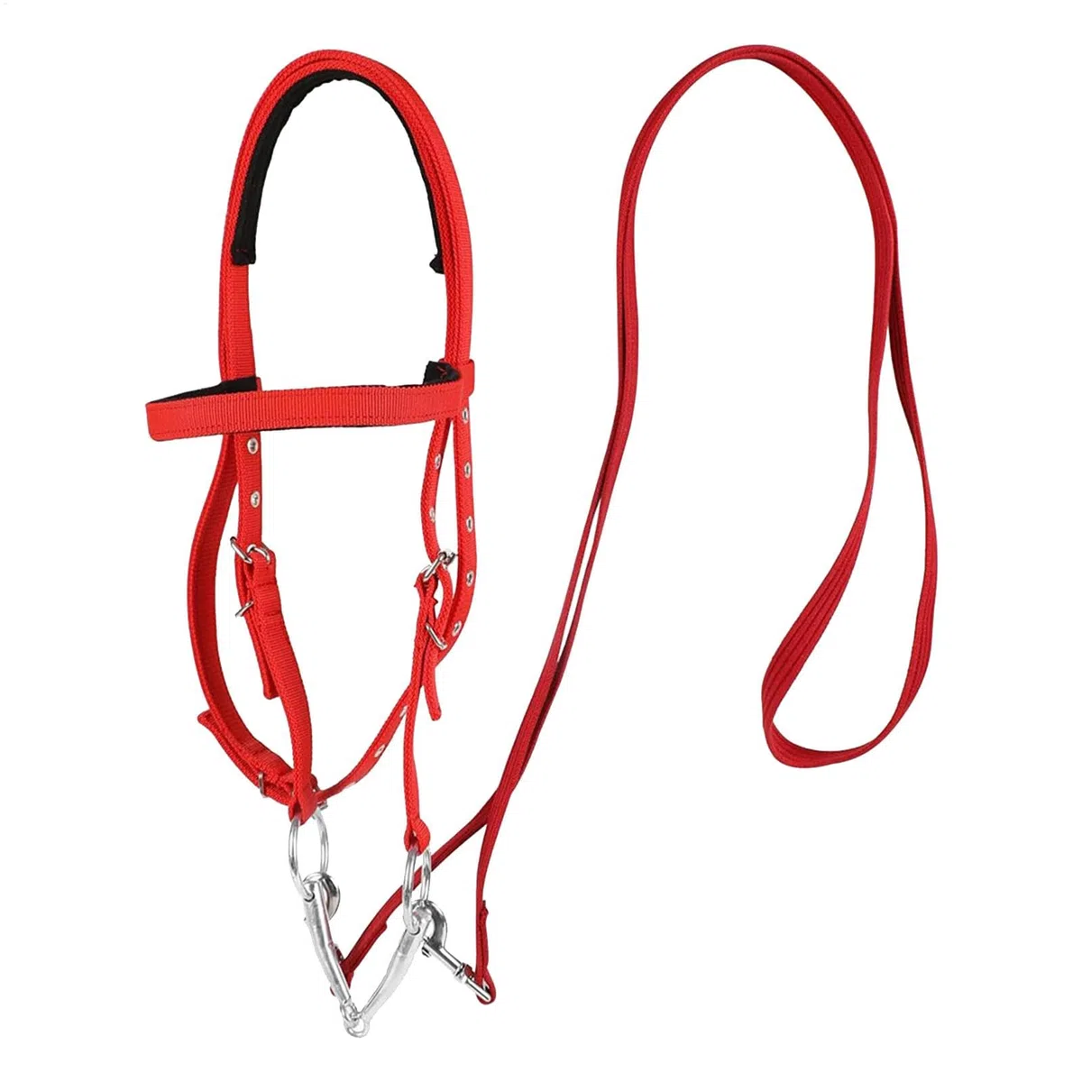 La testa di cavallo, briglia di cavallo da tiro | Banda per cavalcate a cavallo foderato morbido - di banda al naso equina regolabile per cavalcate, redini equestri.