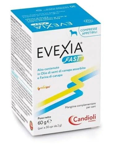 Candioli Evexia Fast 30 compresse. Mangime complementare per Cani