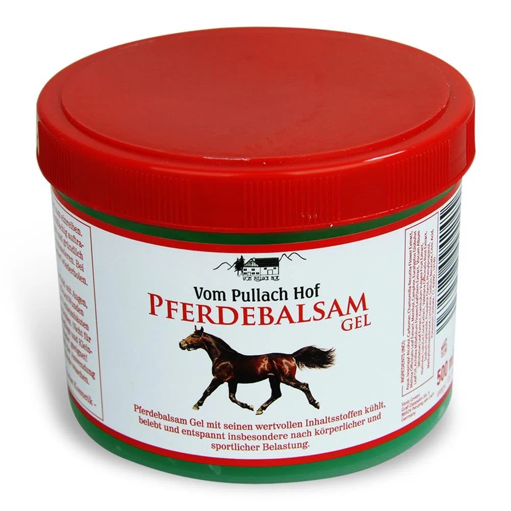 Paardenbalsam Gel van Pullach Hof, pijnlijke spieren, gewrichten, voeten, verfrisst en stimuleert de doorbloeding - 500ml