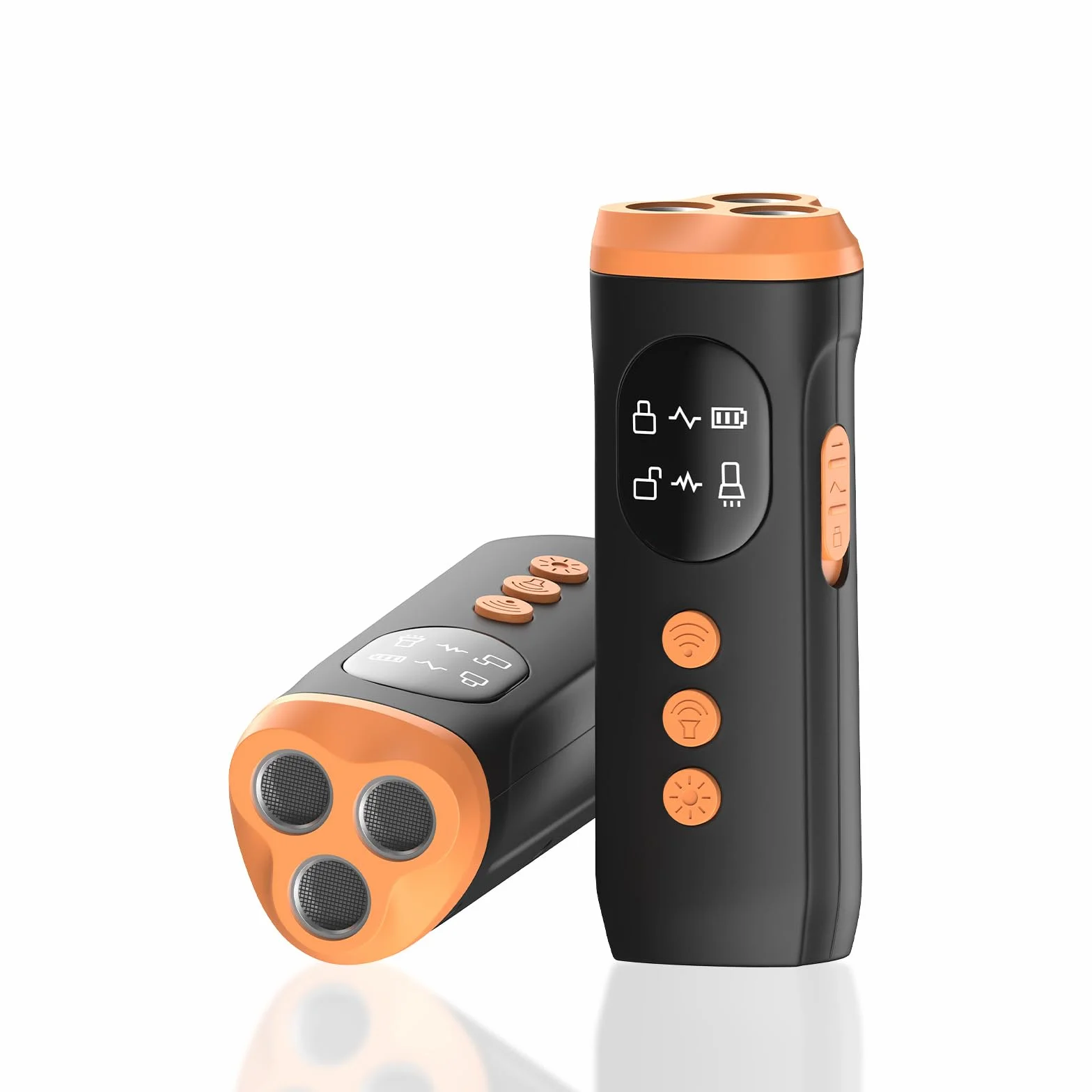 MMOBIEL Dispositivo Antiabbaio per Cani a Ultrasuoni Portatile con Bip, Torcia LED e Display – Silenziatore Ricaricabile con Blocco di Sicurezza – Uso Interno/Esterno – Nero