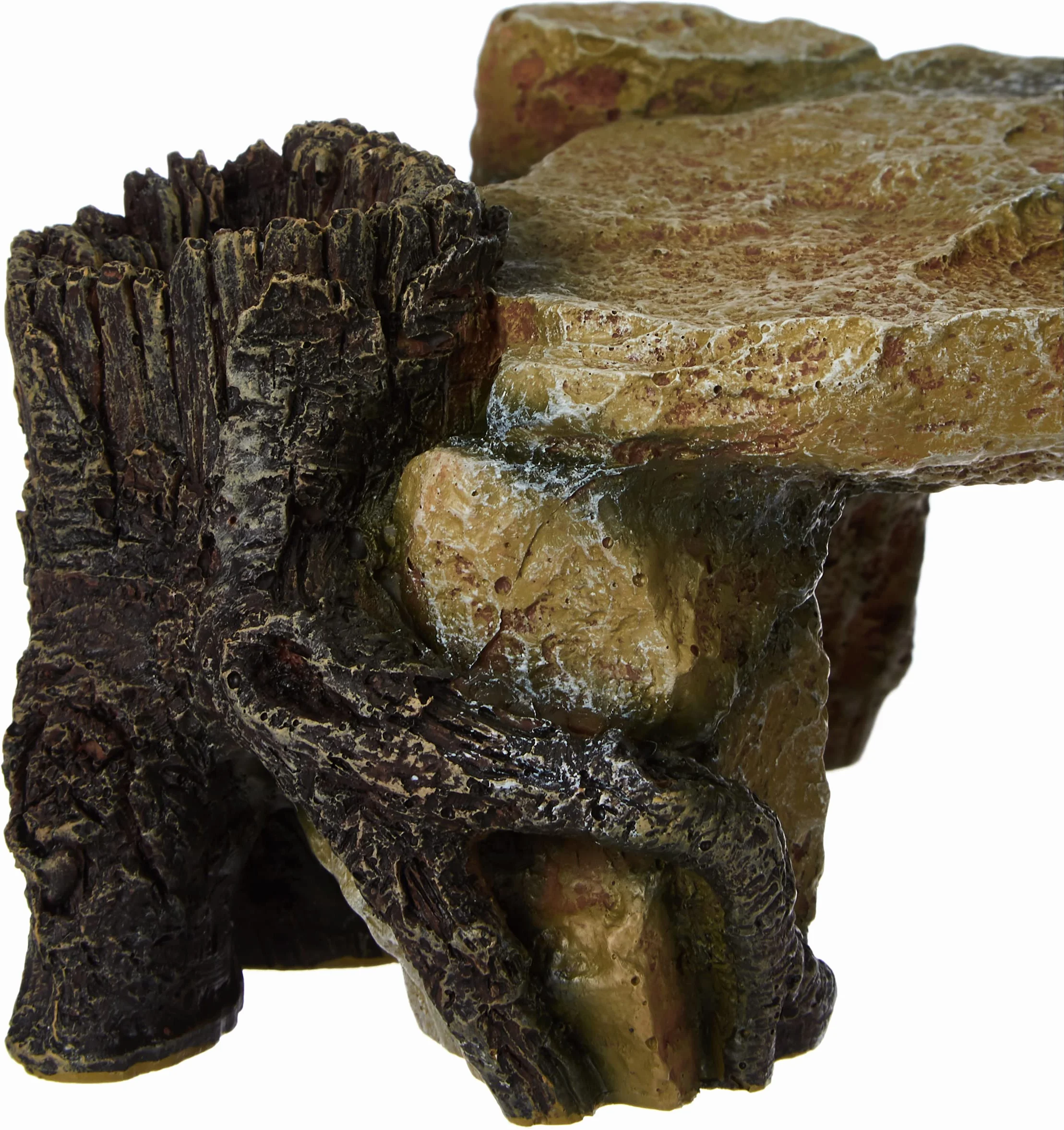 Trixie 8847 - Plateau roccioso con tronco d'albero, decorazione per acquario, 25 cm