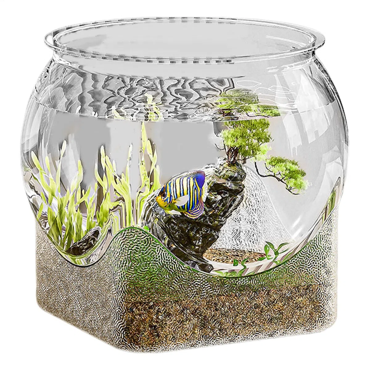 Acquario Rotondo - Acquario, Acquario A Forma Di Ciotola |. Acquario Per Betta Acquario Per Acquario Per Betta Vaso Decorativo Per Pesci Per Acquario