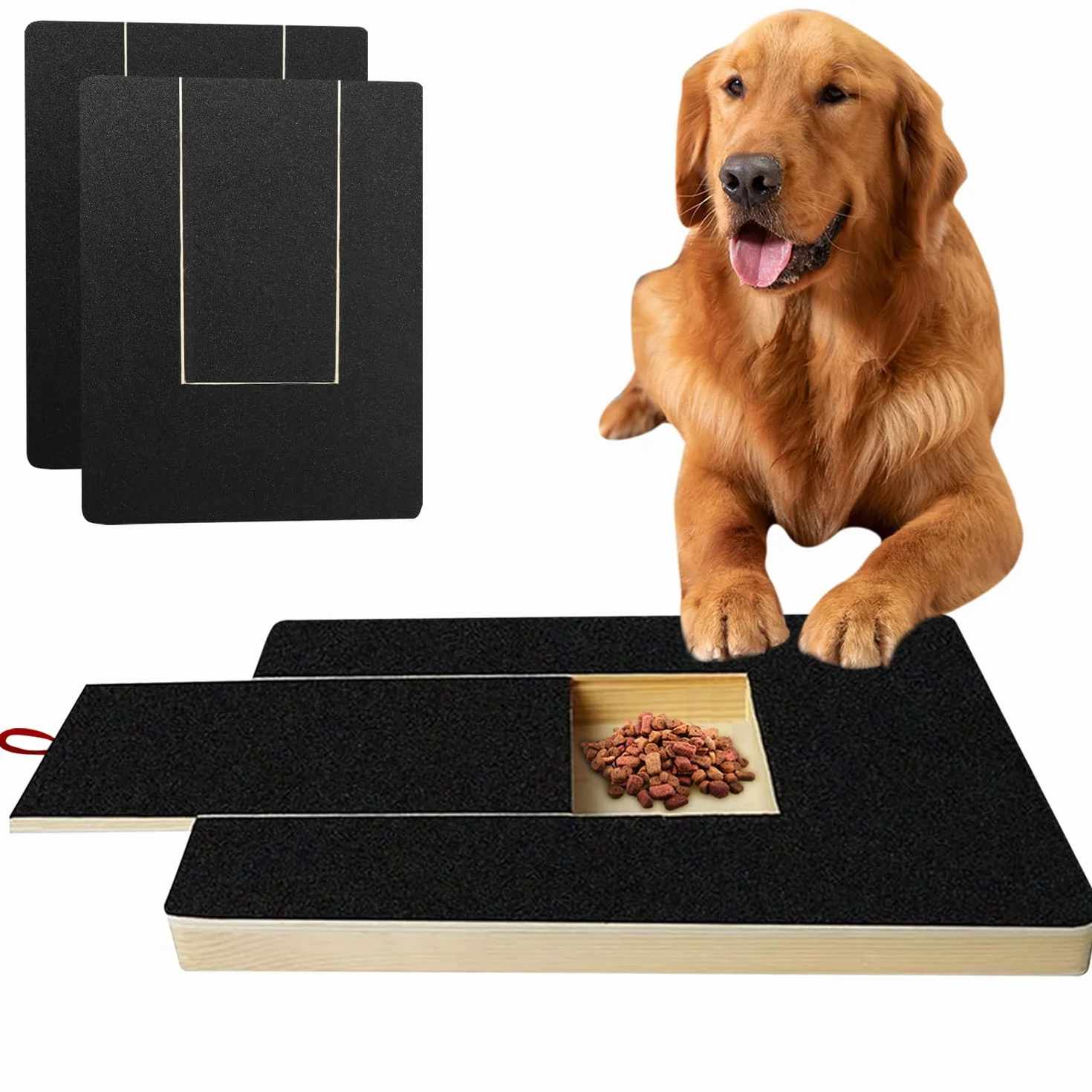 Tavola per Graffiare per Cani con Scatola per Snack, Grattugia per Unghie per Cani con 2 Fogli di Carta Vetrata di Ricambio, Alternativa per Graffiare per Cani Tagliaunghie per Unghie per