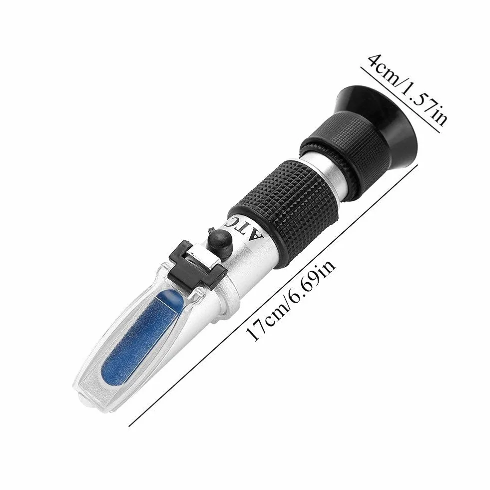 Fdit Salinità dell'Acqua Marina Acquario Ottica Rifrattometro Temperatura ATC Digitale 0-10%