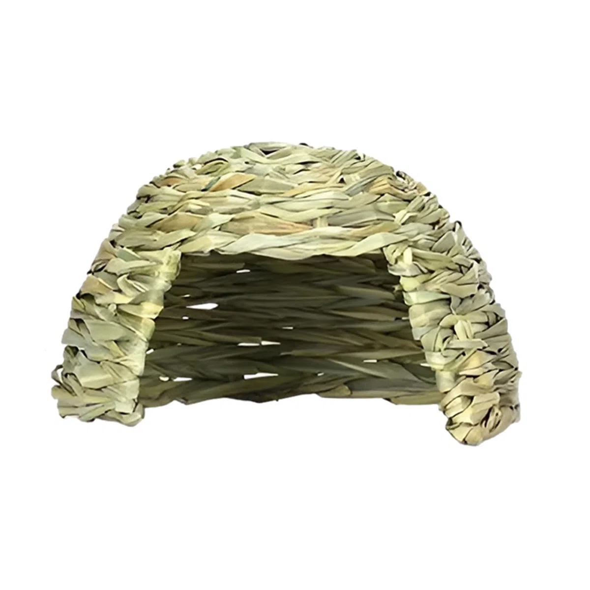 Generico Casa di Paglia per Animali Domestici - Nascondiglio Pieghevole per Porcellini D' in 21x7,5 Cm, da Gioco per Piccoli Animali in Naturali, Tana per Nascondere Conigli Intrecciata