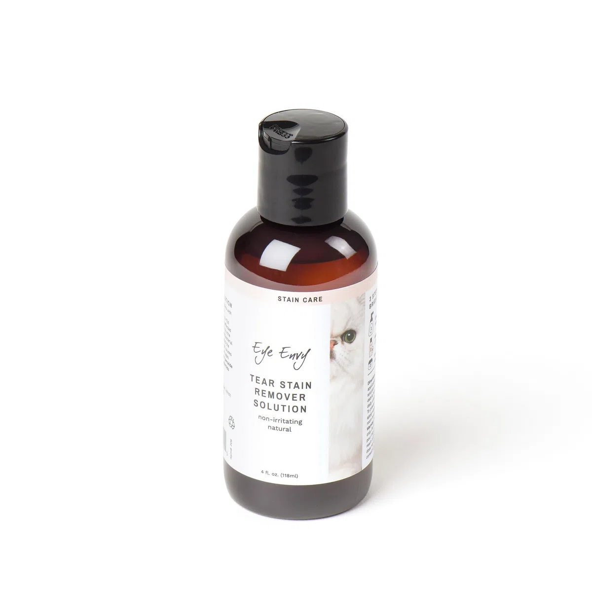 Eye Envy Tear Stain Remover Solution for Cats|100% Natural And Safe|Recommended by Breeders/vets/Cat fanciers/Groomers|Contains colloidal Silver|Remove Stains from Fur on Persians And Exotics (4oz)