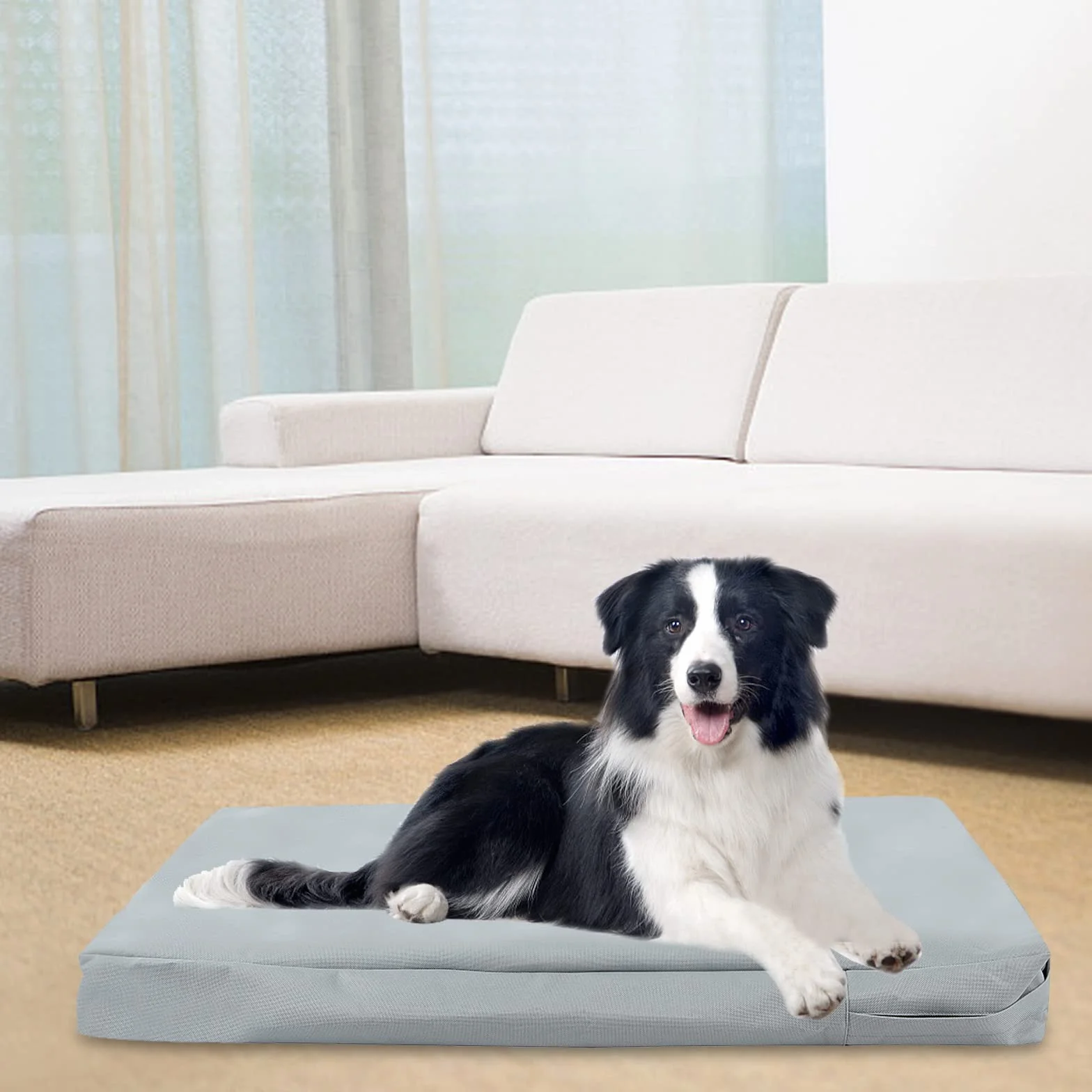 Rivestimento di Ricambio per Cuccia per Cani - Copertura Elastica e Impermeabile per Cani di Taglia Media (L)