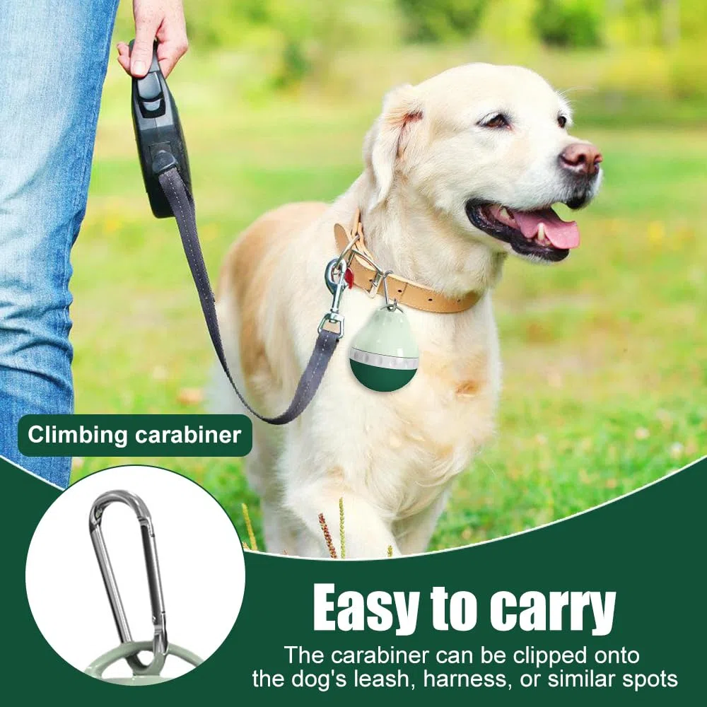 Borraccia Portatile per Cani, 200ML Bottiglia da Viaggio per Cani Gatti, Dispenser per Acqua con Corpo Pieghevole in Silicone e Fibbia di Sospensione, per Piccoli Animali Passeggiate Escursioni