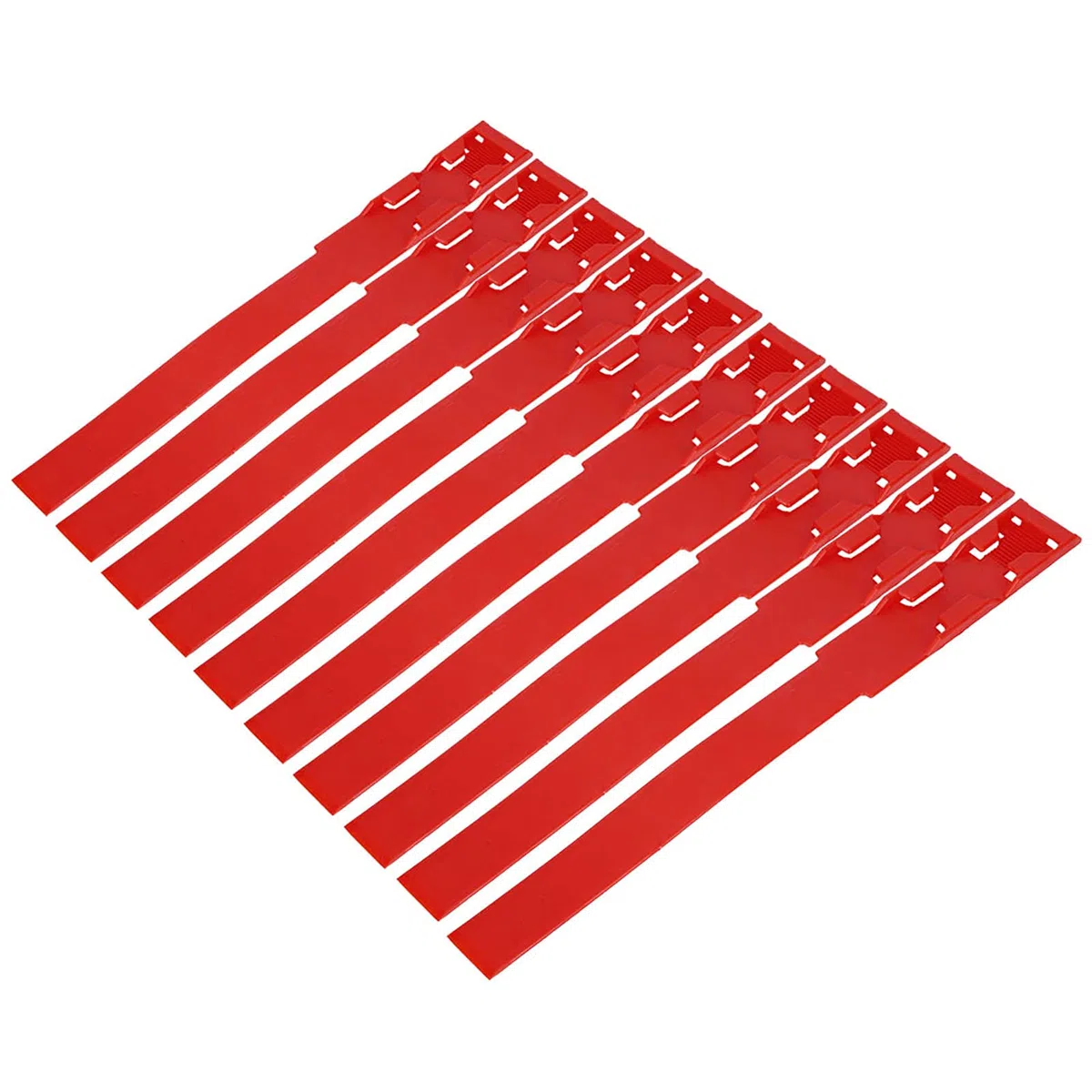 10 Fascette per Collari Identificativi per Identificazione di Mucche, Forniture per Marcatura di Bovini da Giardinaggio per Bestiame da Fattoria Rosso (rosso)