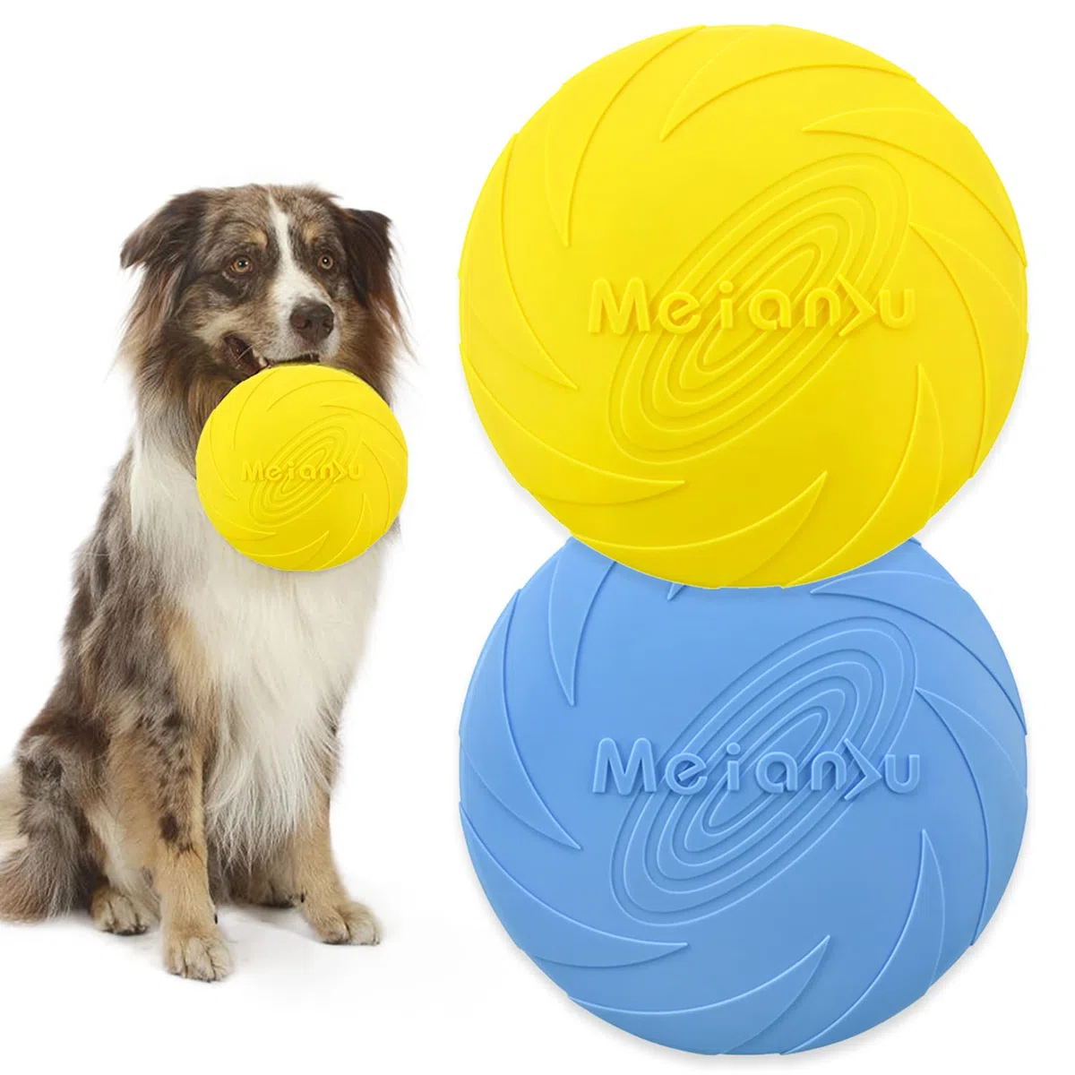 2 Pezzi Frisbee per CaniFrisbea, Giocattoli per Addestramento e Giochi Outdoor