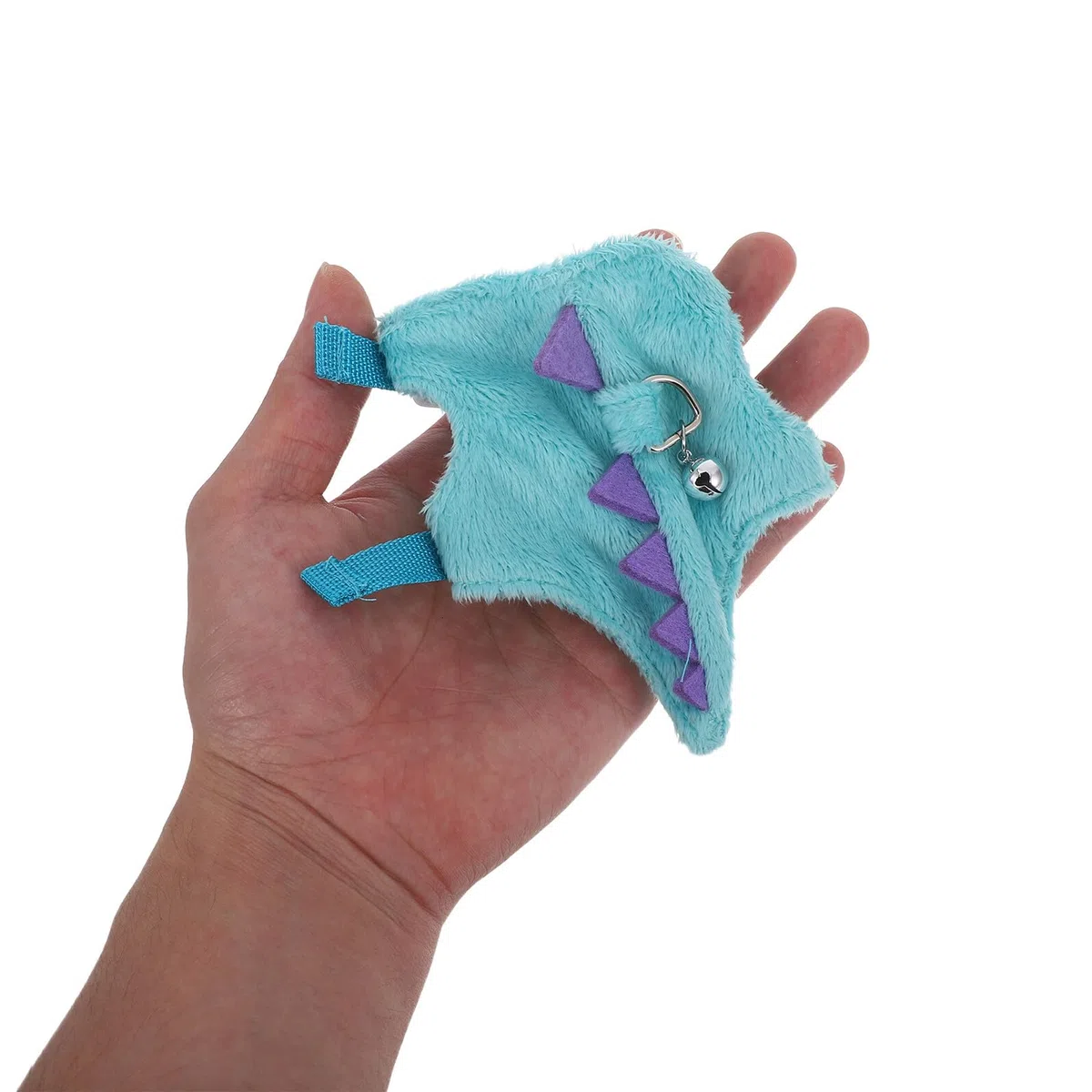 jojofuny Imbracatura e Guinzaglio per Piccoli Animali Set Pettorina a Gilet Dinosauro Blu Guinzaglio Corto Regolabile per Conigli Furetti Criceti e Lucertole Adatto per Passeggiate