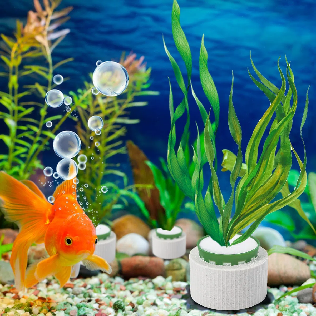 15 Pack Acquario Pianta Pesi, Pianta Pesi per Serbatoio di Pesce, Anti-Floating Acquario Fisso Anello Ancore per Paesaggio Decorazione Accessori