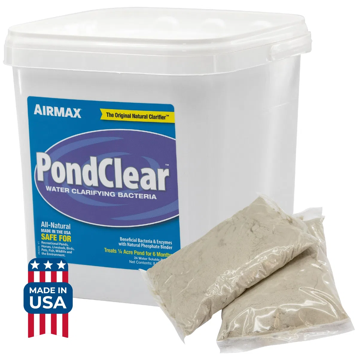 Airmax PondClear - Trattamento purificante per batteri ed enzimi con Ecoboost PRx, Clear & Clean per laghetti e acqua di lago, sicuro per i pesci, 24 pezzi