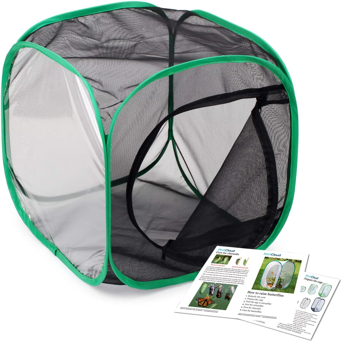 RESTCLOUD Insetto e Farfalla Habitat Cage Terrarium Pop-up 32 x 30 x 30 cm