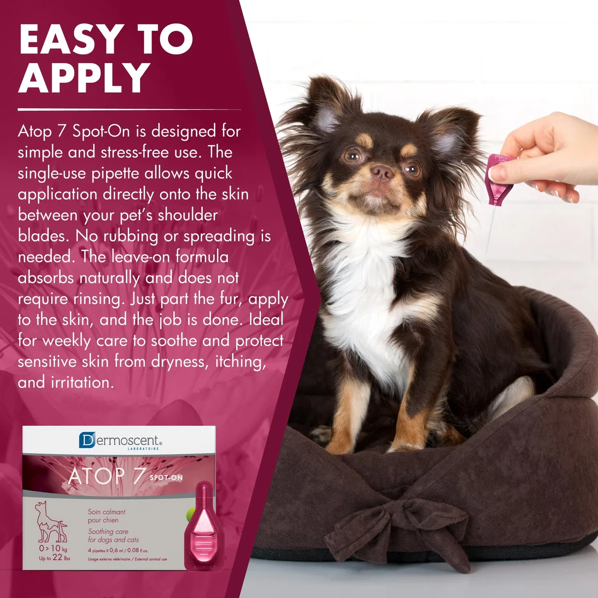 DERMOSCENT ATOP7 SPOT ON PERROS GATOS 0-10KG (NDR)
