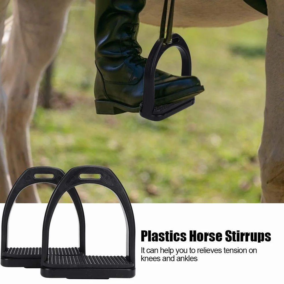 Staffe per Cavalli 2 Pezzi, staffe in plastica ad Alta Resistenza Staffe per Equitazione Antiscivolo Staffe per Equitazione Antiscivolo per Sella(L)