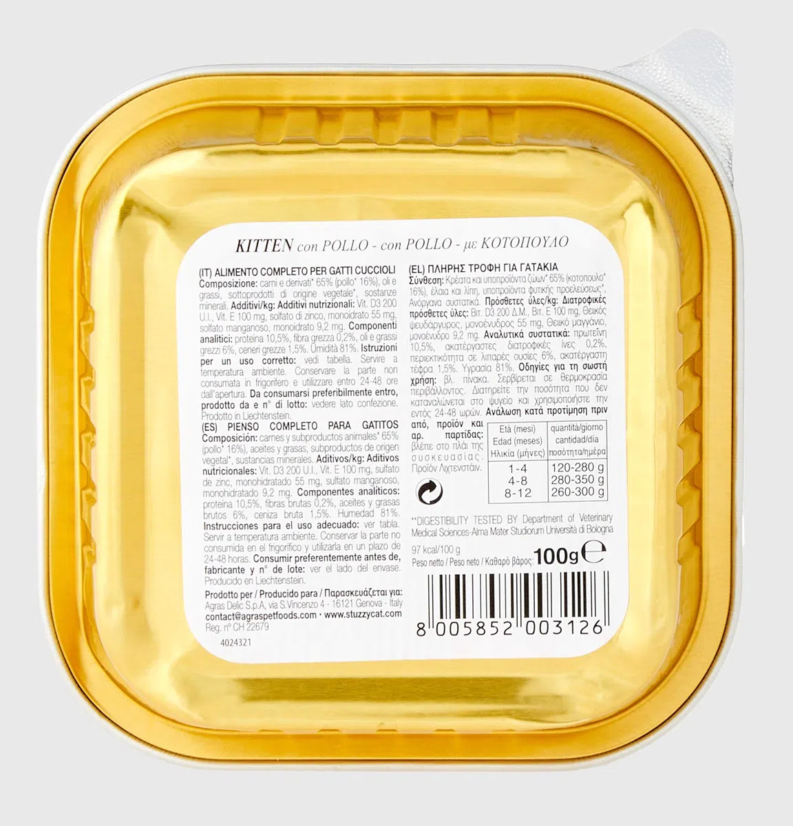 Stuzzy Paté Kitten con Pollo 100g