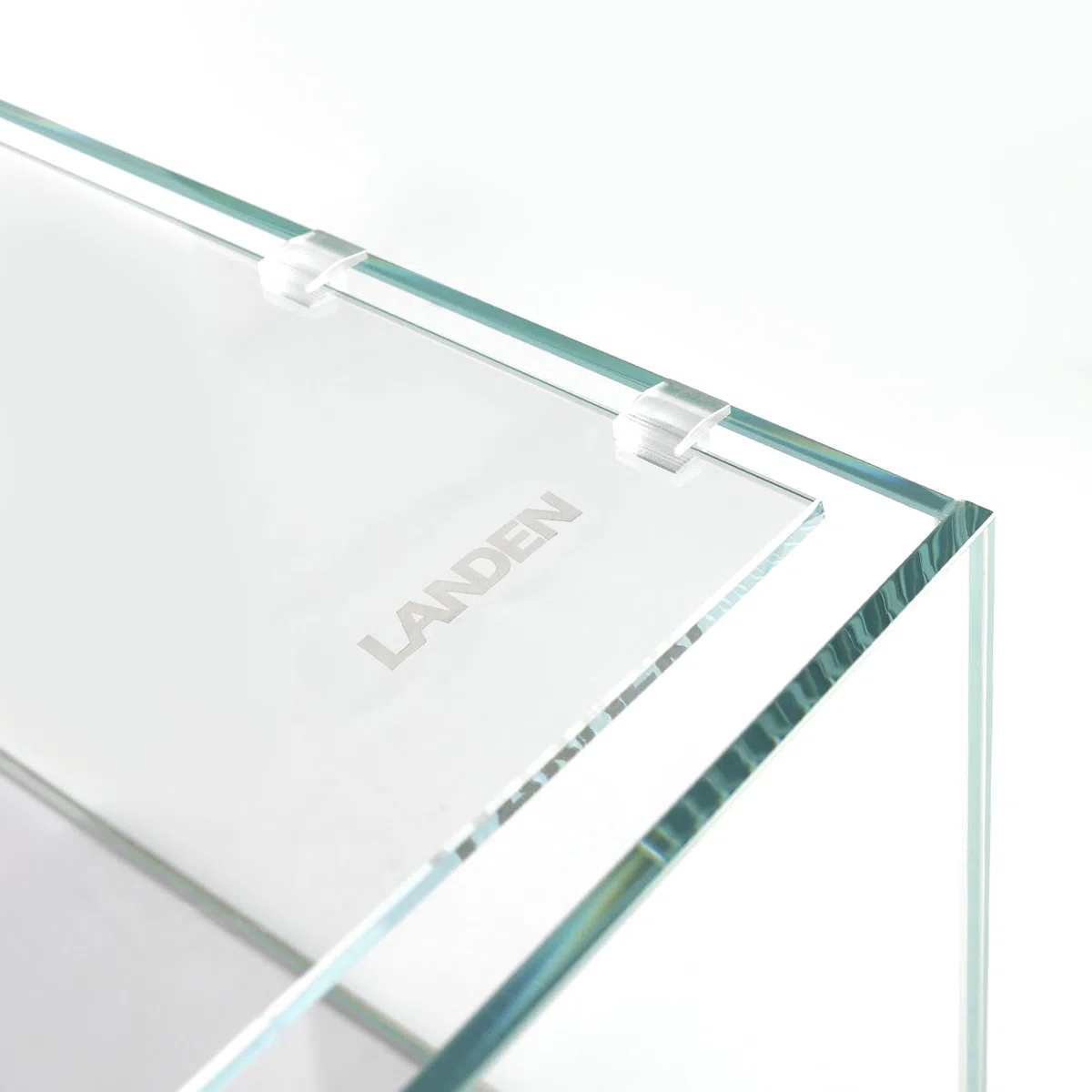LANDEN Coperchio per acquario in vetro trasparente spesso 4 mm, include 4 clip per un posizionamento sicuro, 342 x 168 mm, adattato a NA362226