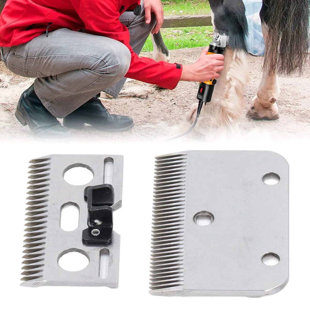 Tosatrice per cavalli a 35 denti, lama per tosatrici universali in metallo duro ad alta durezza, accessori per tosatrici per cavalli di ricambio per cavalli, capre, animali da pelliccia spessa