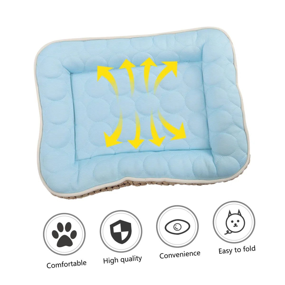 BESPORTBLE Tappetino Rinfrescante Per Cani e Gatti Cuscino Qualità Resistente e Facile Da Pulire Offre Comfort e Sollievo Termico Per Animali Domestici