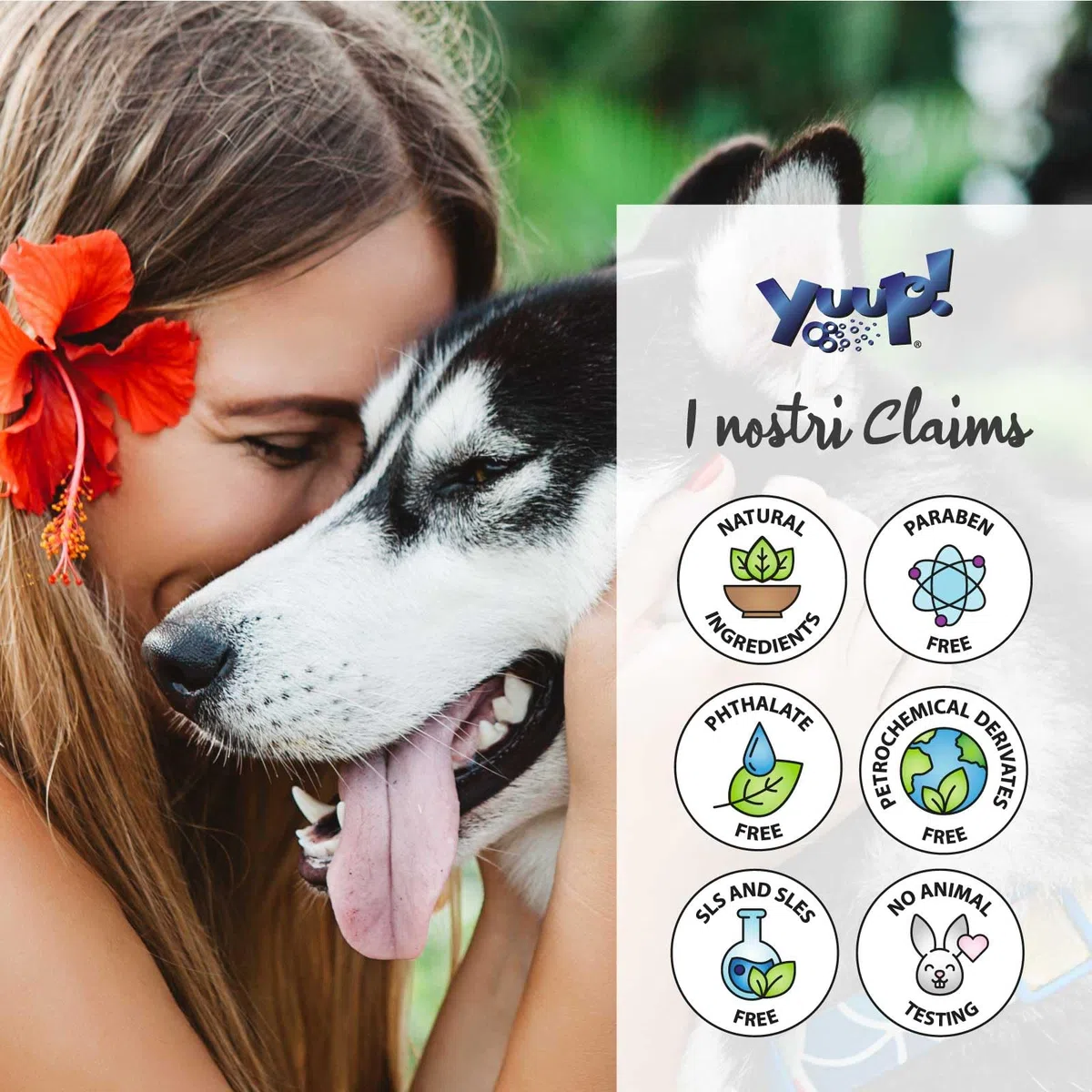 YUUP! - Fragranza TROPIC a lunga durata per cani e gatti, 100 ml, profumo per cane e gatto con note di ananas, maracuja, papaya, frangipani, ibisco e orchidea