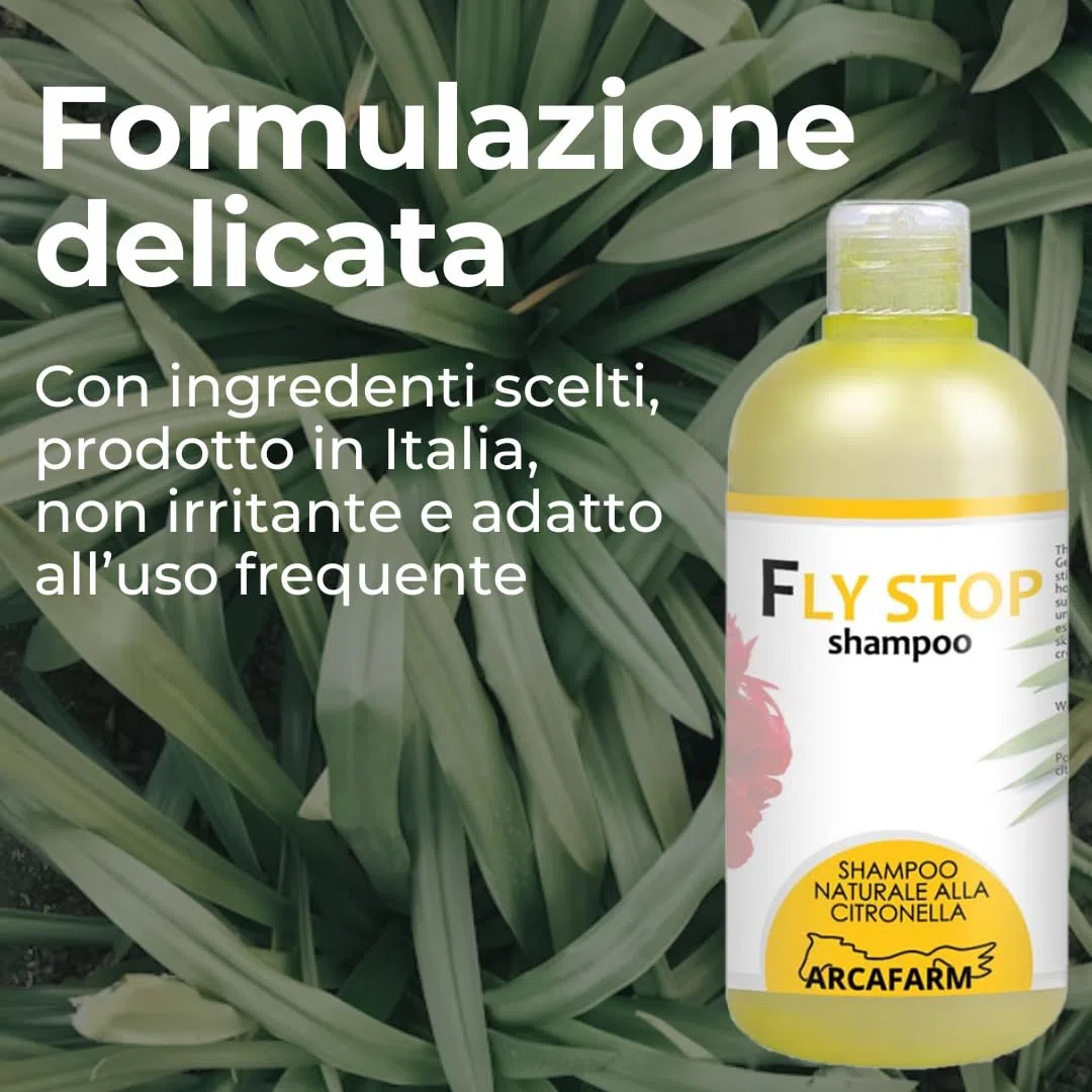 2 Pezzi Shampoo alla Citronella per Cavalli 500 ml Fly Stop, shampoo Repellente Naturale contro Insetti Pungenti Mosche Zanzare Tafani, per pulizia sporco ostinato di manto coda criniera