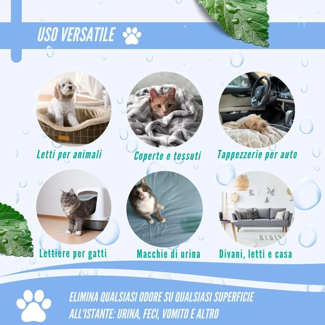 Eliminatore di odori per animali domestici istantaneo BIOLORMX 500ml | Neutralizzatore enzimatico di odori per cani e gatti | Anti-odori per cani e gatti | Rimuovi odori microbiologico per animali dom