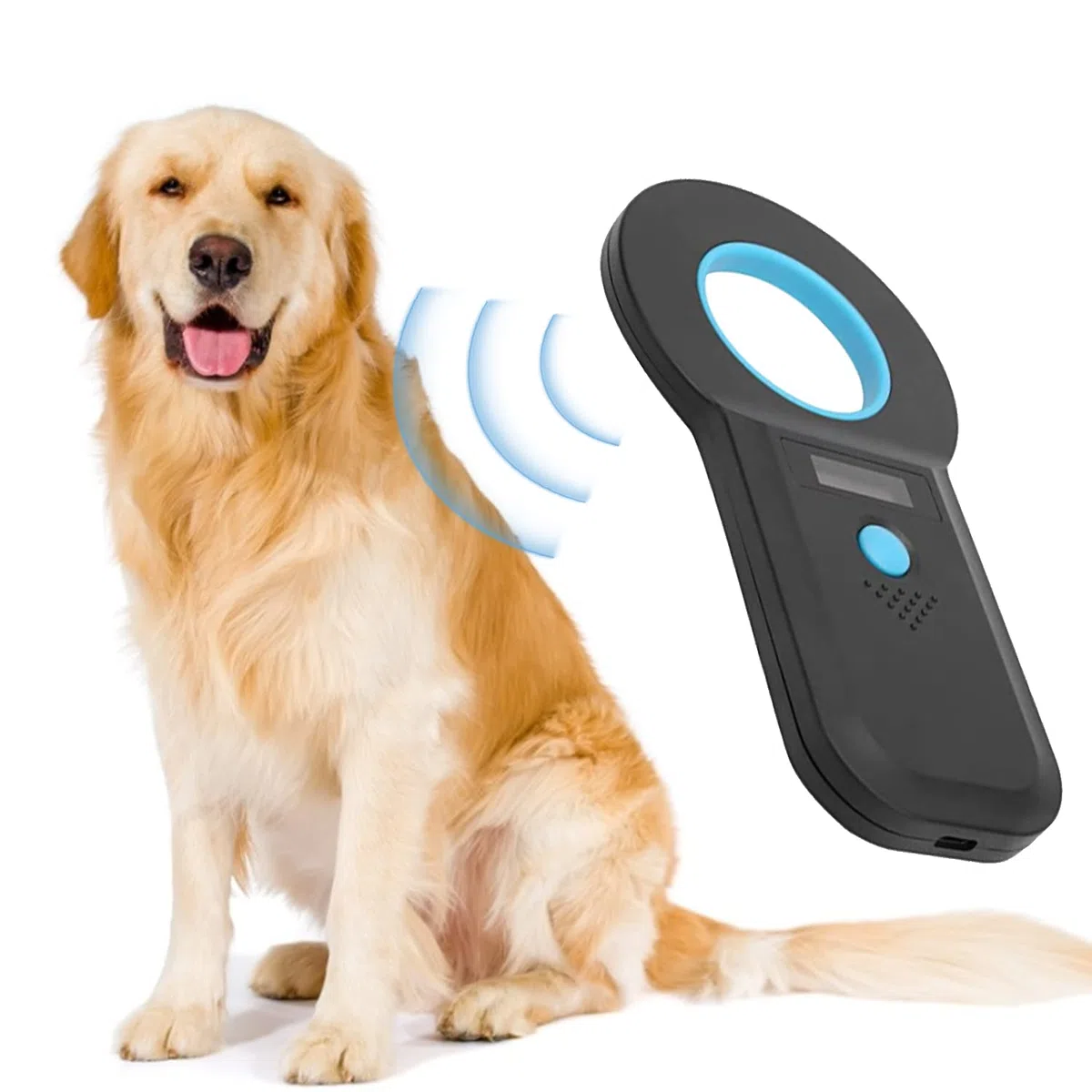 Scanner Microchip Nero, Lettore per Identificazione Animali Domestici Cani Gatti, Portatile EMID Fox-B (ISO11784/11785)