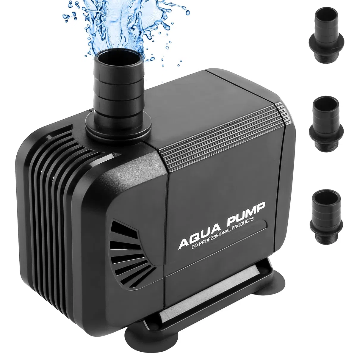 Pompa sommersa 3000l/h,40W,pompa sommersa anfibica per laghetto, pompa ad acqua silenziosa, pompa per laghetto con filtro, testa 2,8 m e 3 ugelli da 19 – 22 – 25 mm, per acquario, laghetto