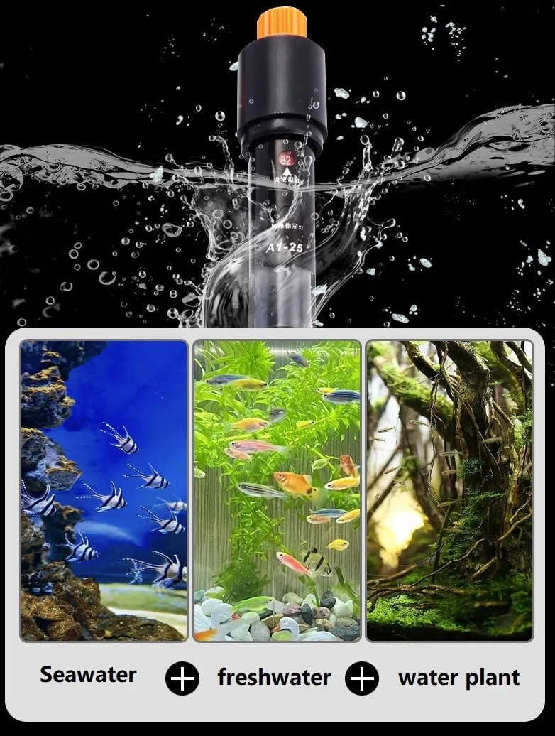 Riscaldatore classico per acquario per pesci e vasche per tartarughe 25W 50W 100W 200W 300W (300W)