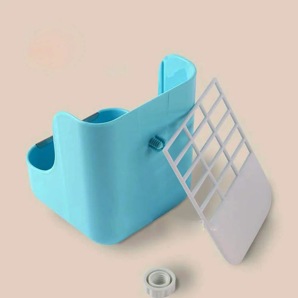 Alimentatore di Fieno, Alimentatore di plastica, per Coniglietti in plastica per Animali 2 in 1 Mangiatoie per fieno per piccoli animali, coniglio, porcellino d'india, galesaur, furetto (blu)