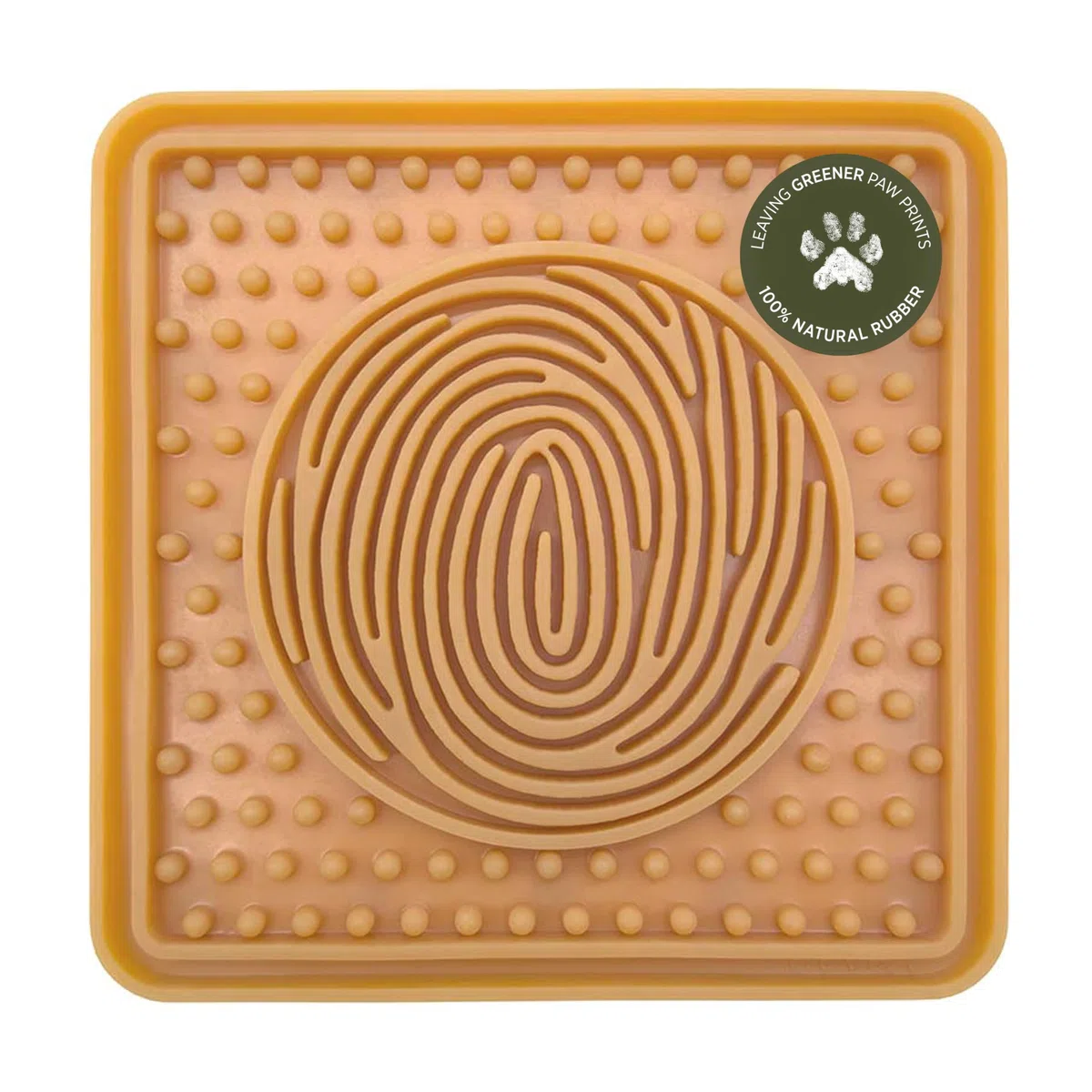 HEVEA Tappetino per leccare cani in gomma naturale, con 25 ventose, per ridurre la noia e alleviare l'ansia, perfetto per la toelettatura del bagno, testato e sicuro per il tuo cane (naturale)