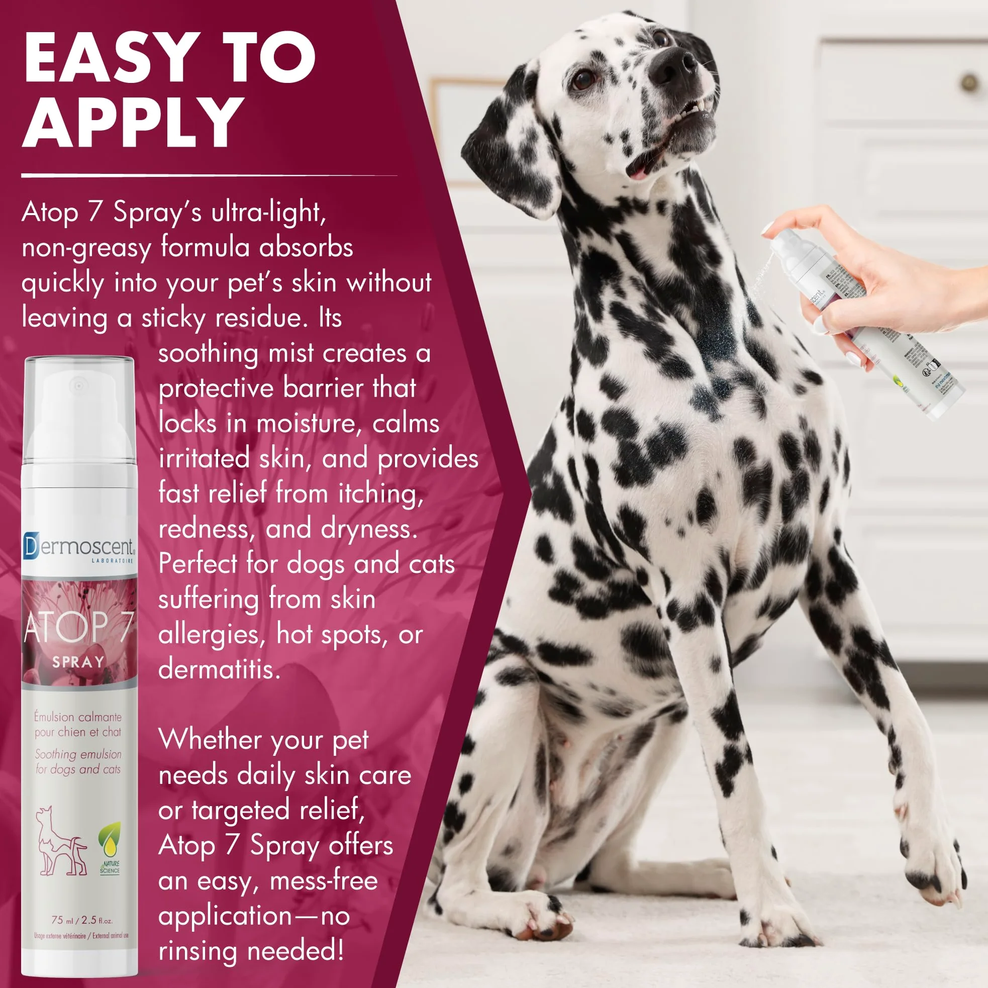 DERMOSCENT ATOP 7 Perro GATO Spray 75ML (NDR)