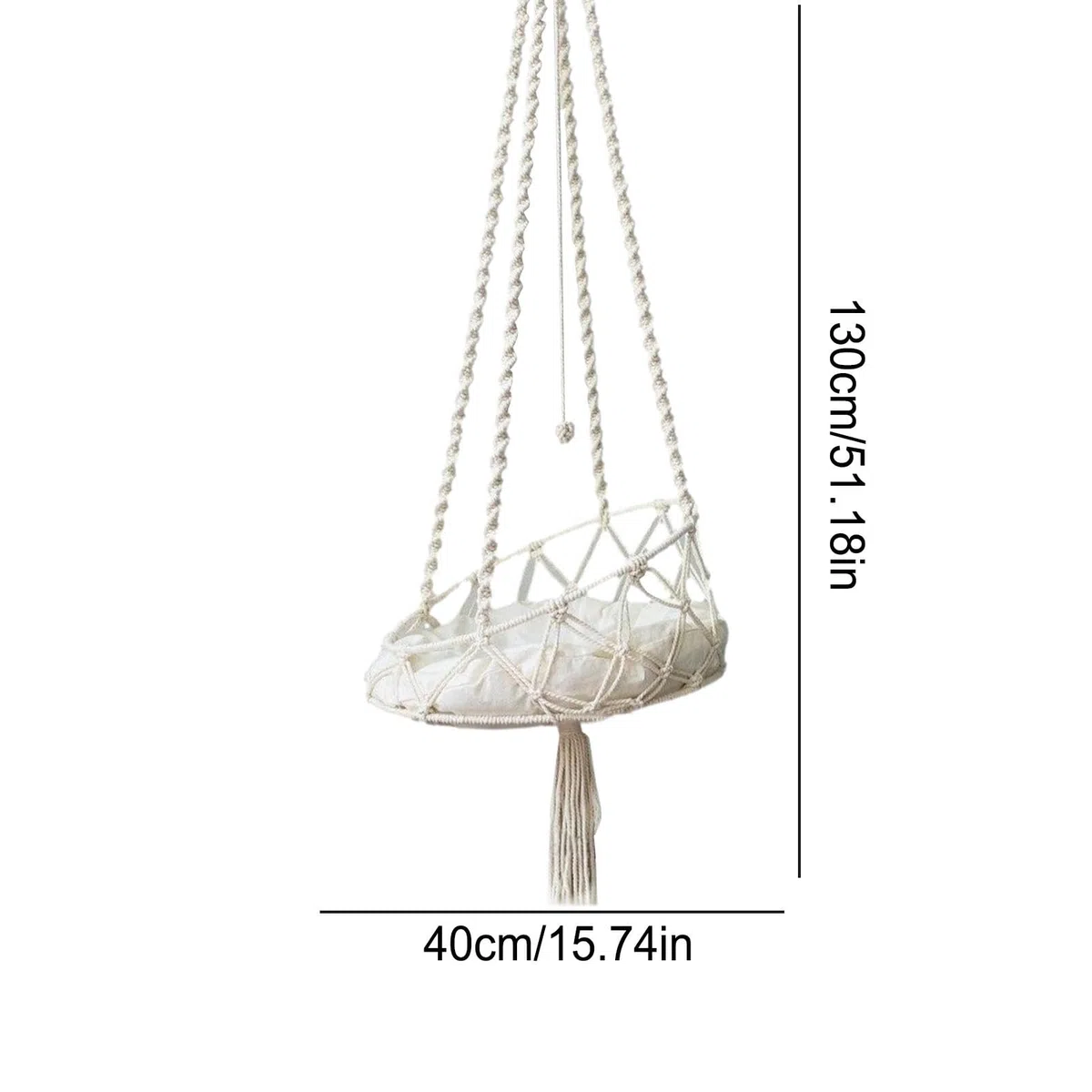 Amaca altalena per gatti, stile boho, per interni, per gatti, per giocare e arrampicarsi, con cuscino rimovibile, per patio, giardino, sala studio, balcone