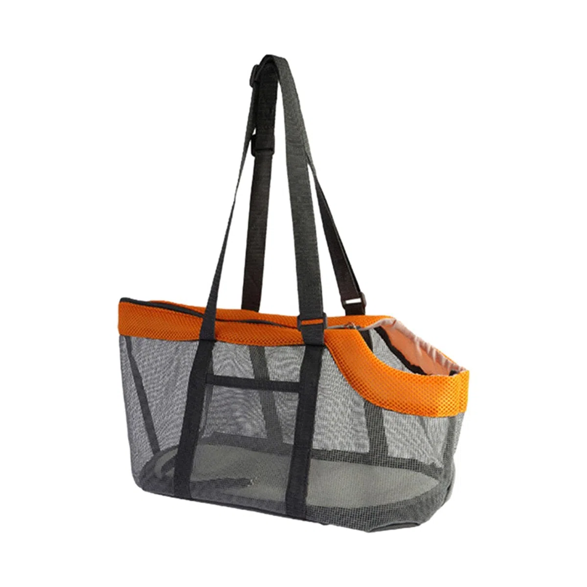 Gralara Borsa per Trasportini per Animali Borsa per Cani Borsa per Cani Gabbia Design a Rete con Tappetino Rimovibile Borsa da Viaggio per Gatti O Cani di Peso Inferiore a 6 kg, Grigio Arancio