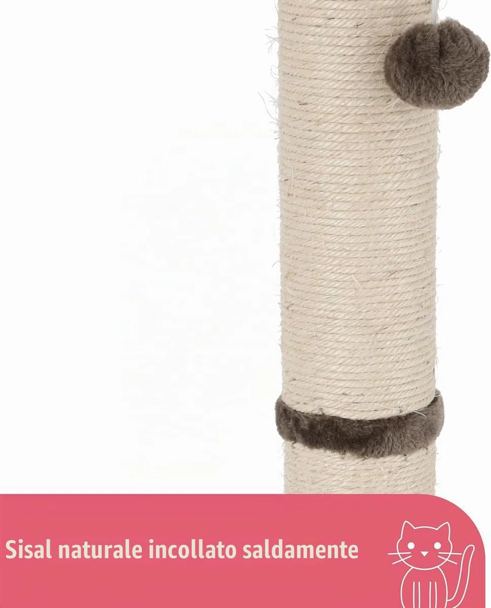KERBL Tube a gratter Opal Maxi griffoir 78cm - Gris - Pour chat