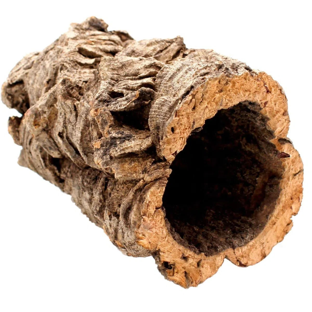Grande Tubo di Sughero in Puro Corteccia di Sughero, Lunghezza 20 cm, Altezza 15 cm, Ideale Anche Come Decorazione per terrario in Sughero