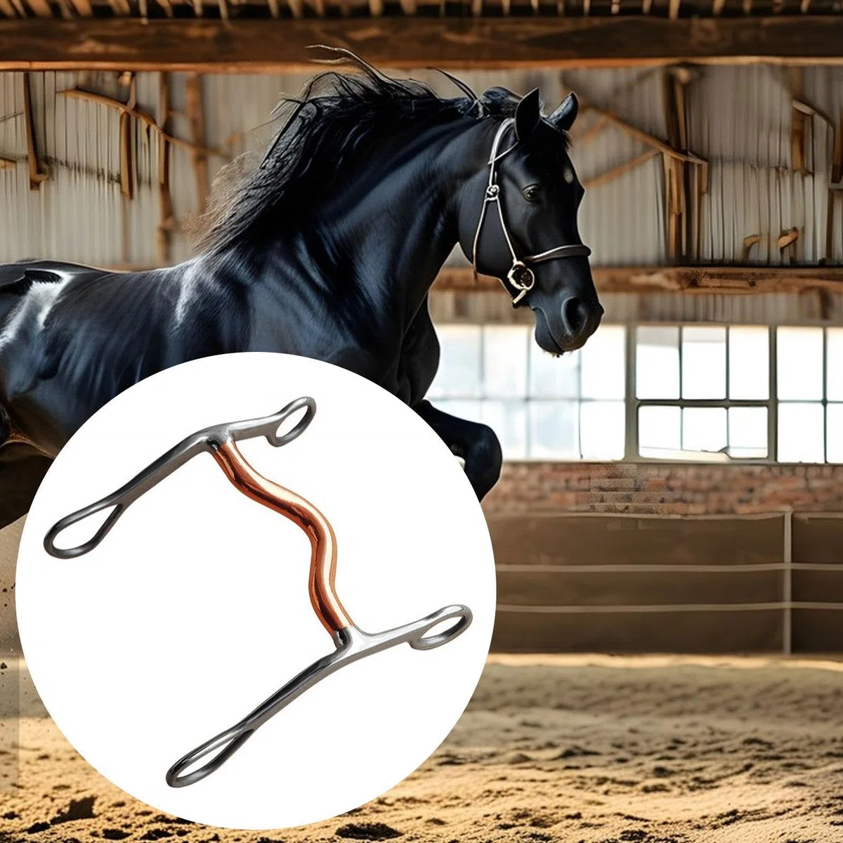Filetto per Cavalli Western, Forniture Equestri, Morso a Bocca per Equitazione