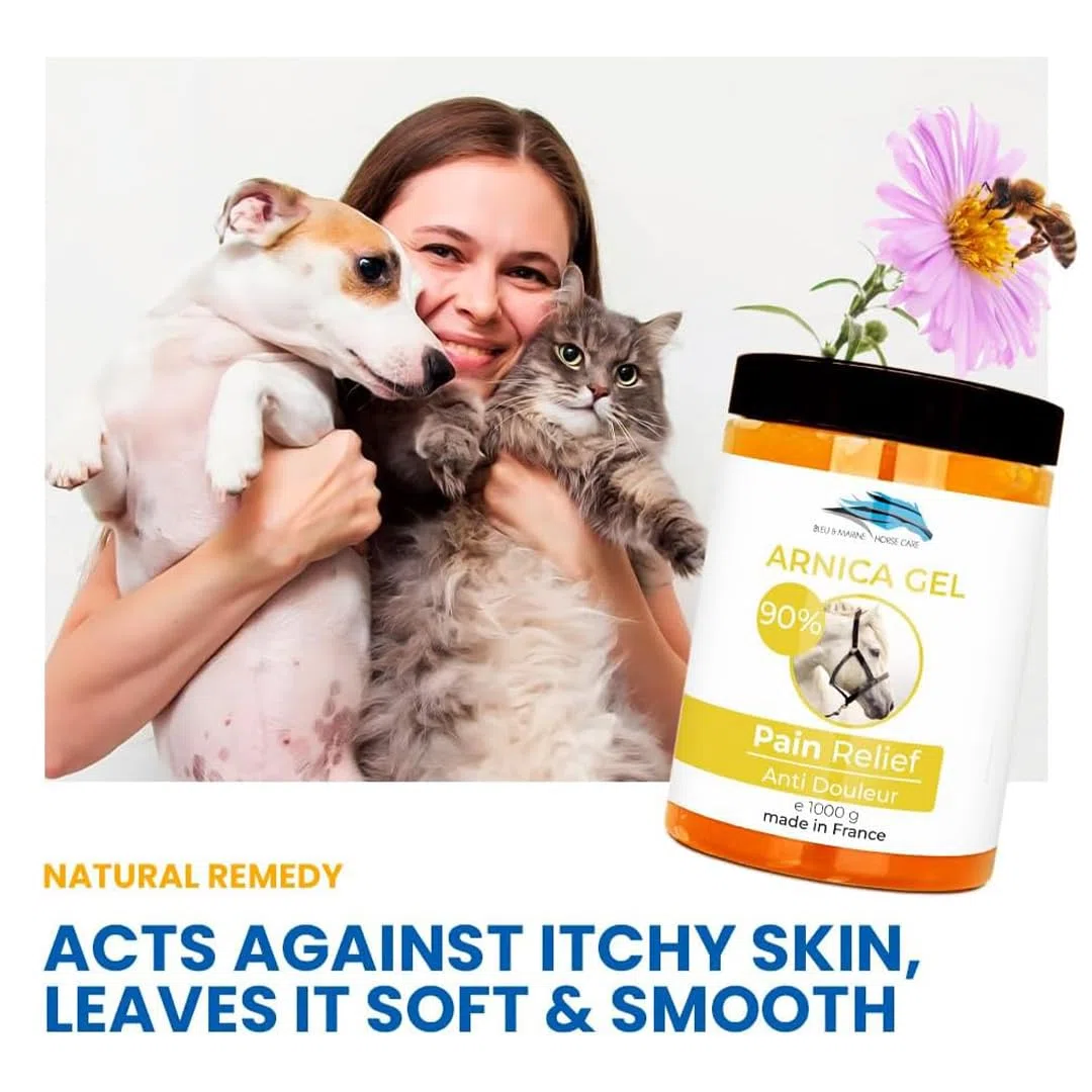 Gel Naturale a base di Arnica Montana - Arnica Gel FORTE & Concentrato 90% di Estratto di Arnica BIO da Agricoltura Biologica. Gel Massaggi Muscolari e Articolari - 1000 g 1 kg