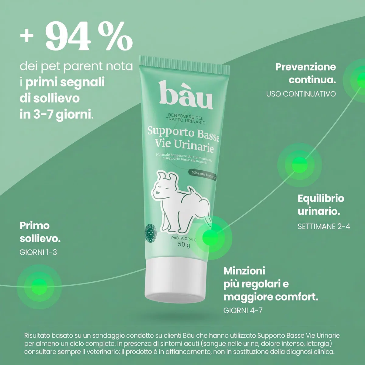 Bau Supporto Vie Urinarie per Cani in Pasta – Cistite Cane – Integratore per Vescica Cane con Pipì Frequente e Fastidio Urinario – Aiuto per Cistite Ricorrente e Minzione a Gocce