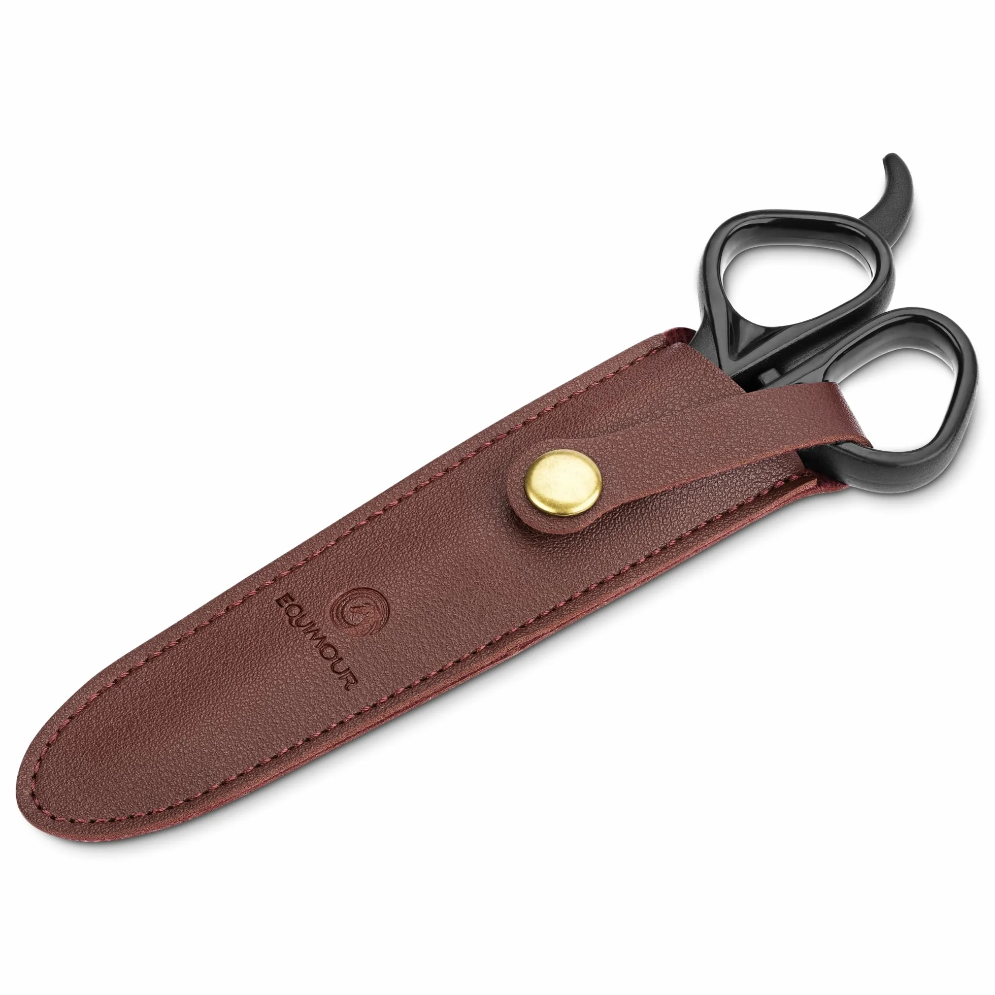 Set di forbici per cavalli, forbici per coda e criniera con custodia, lame affilate in acciaio inox, ergonomiche, ideali per la cura della coda e della criniera, incluso