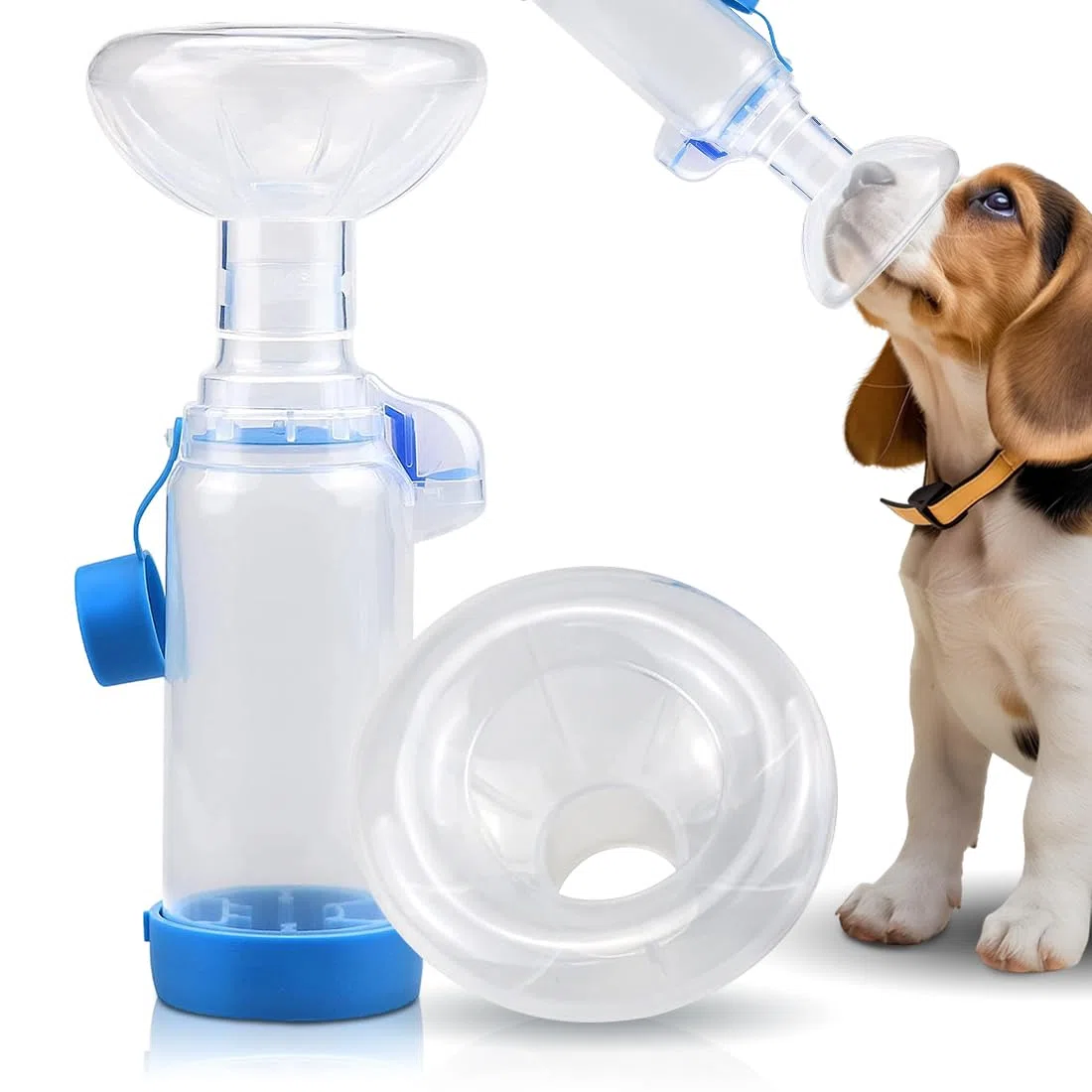 Yuragim Distanziatore Inalatore Pet Inalator Spacer con 2 misure maschere per gatti e cani